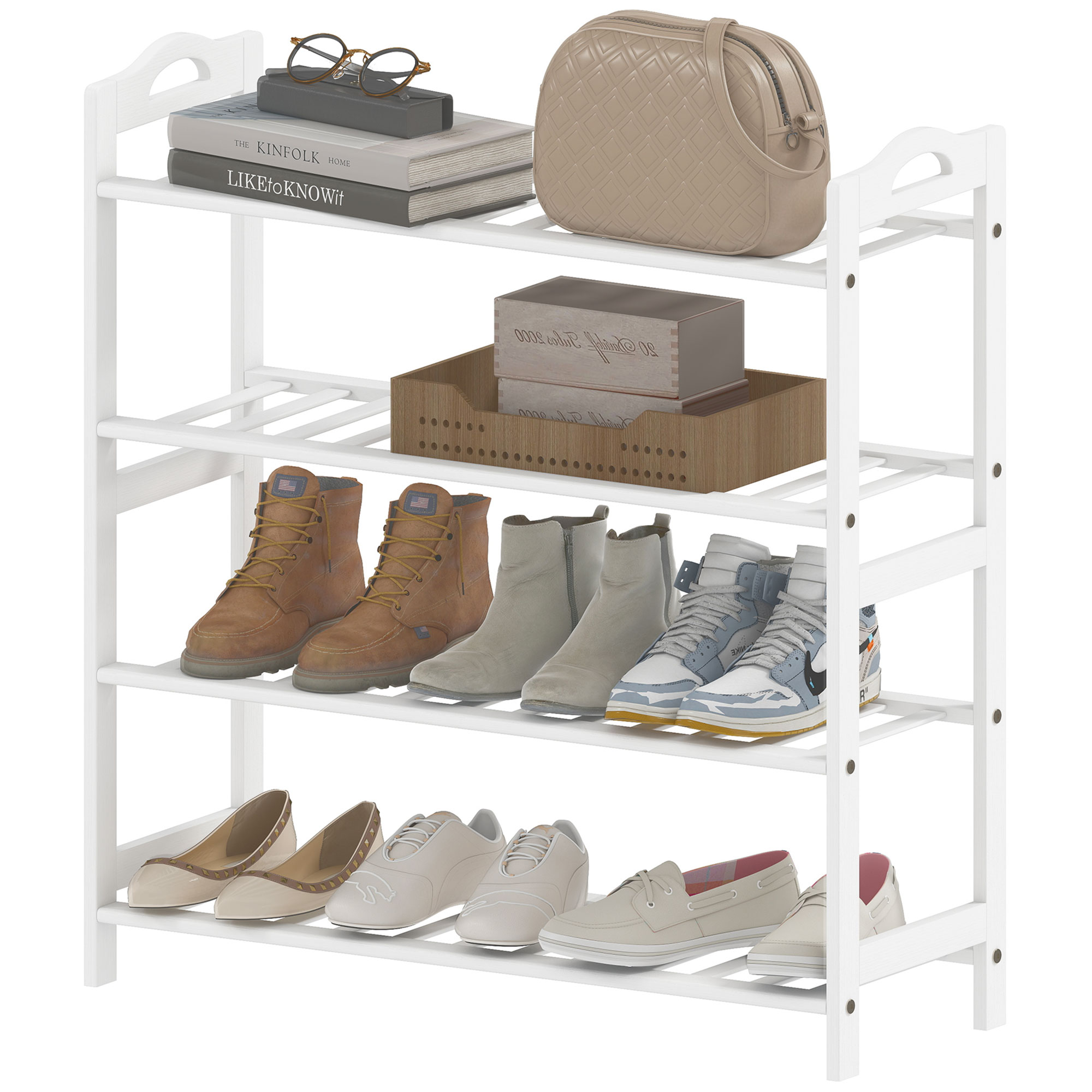 Étagère à chaussures dans l'entrée