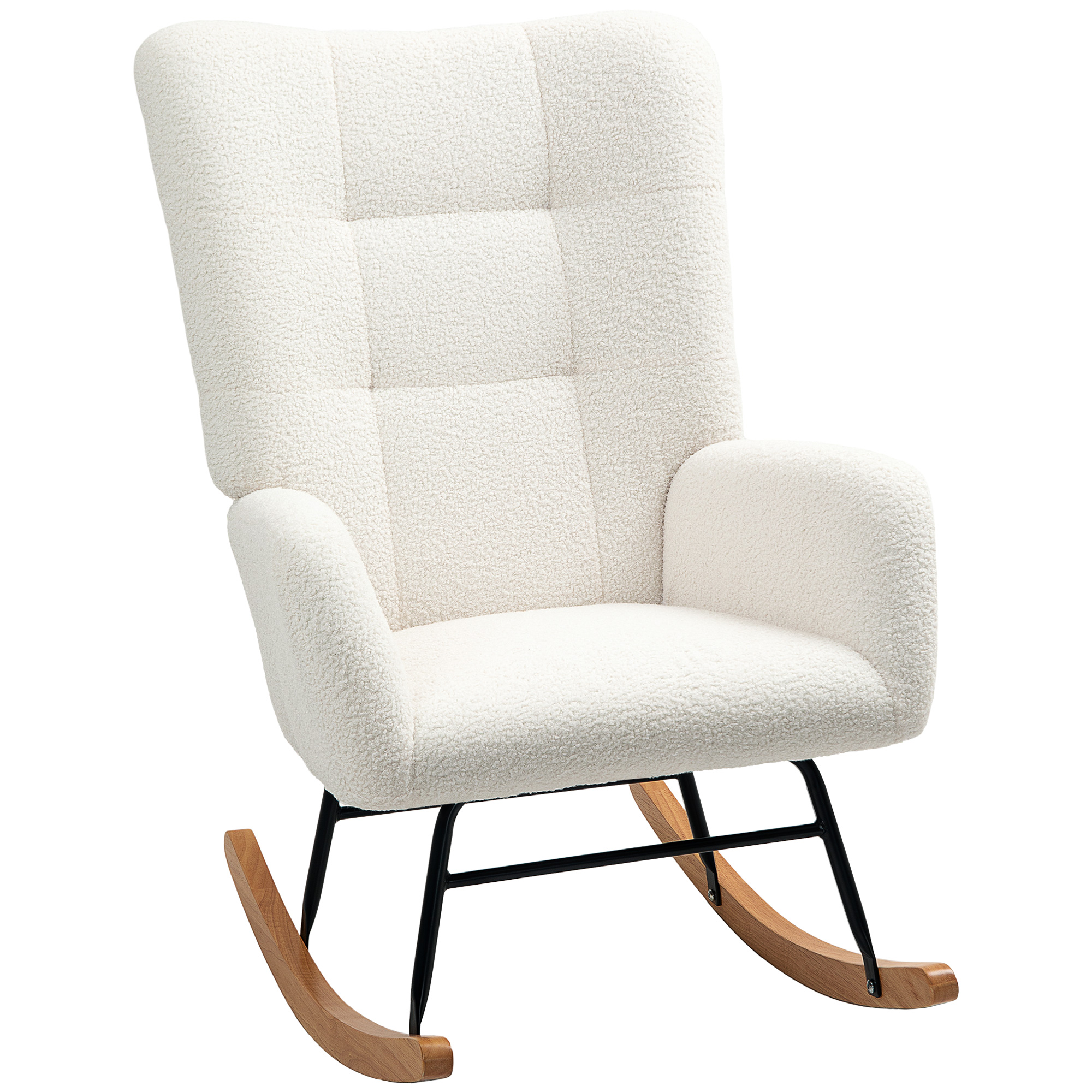 Fauteuil a bascule velours teddy