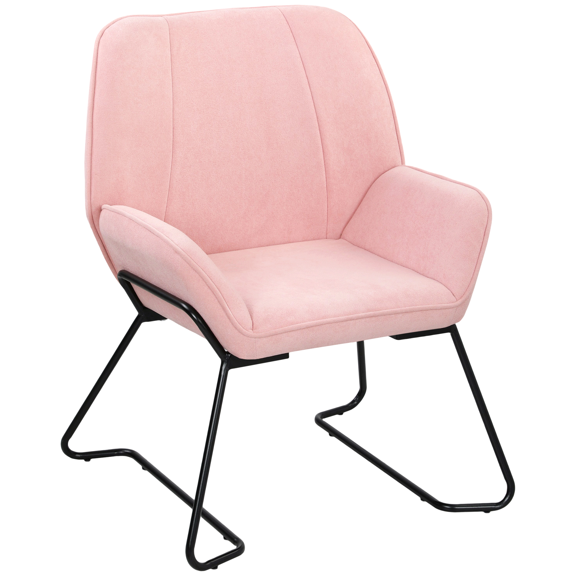 Fauteuil de salon velours rose