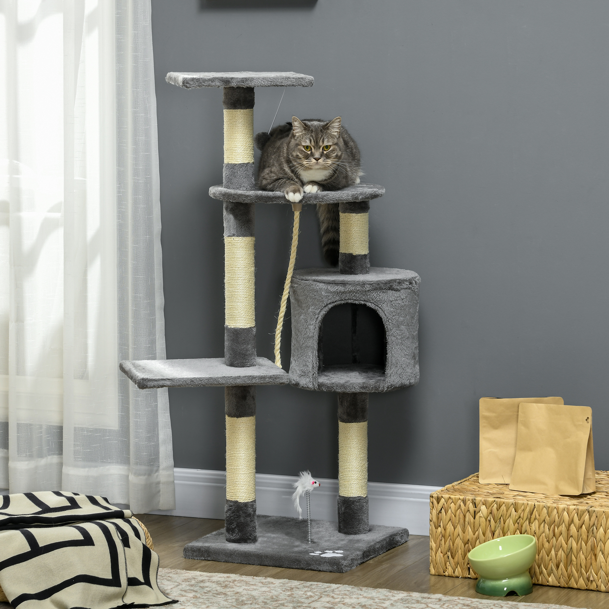 Cabane et zones de repos de l'arbre à chat