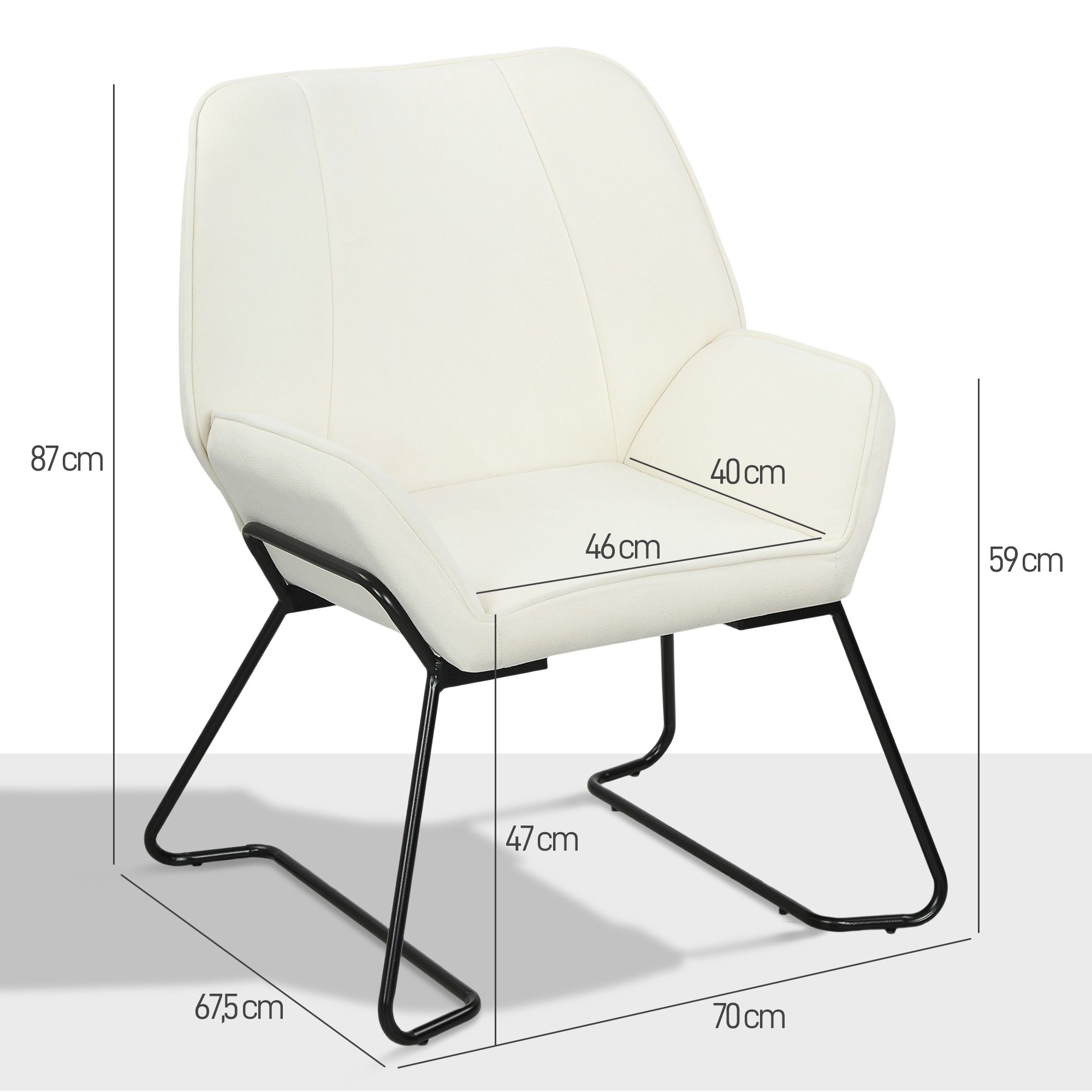 Fauteuil salon crème