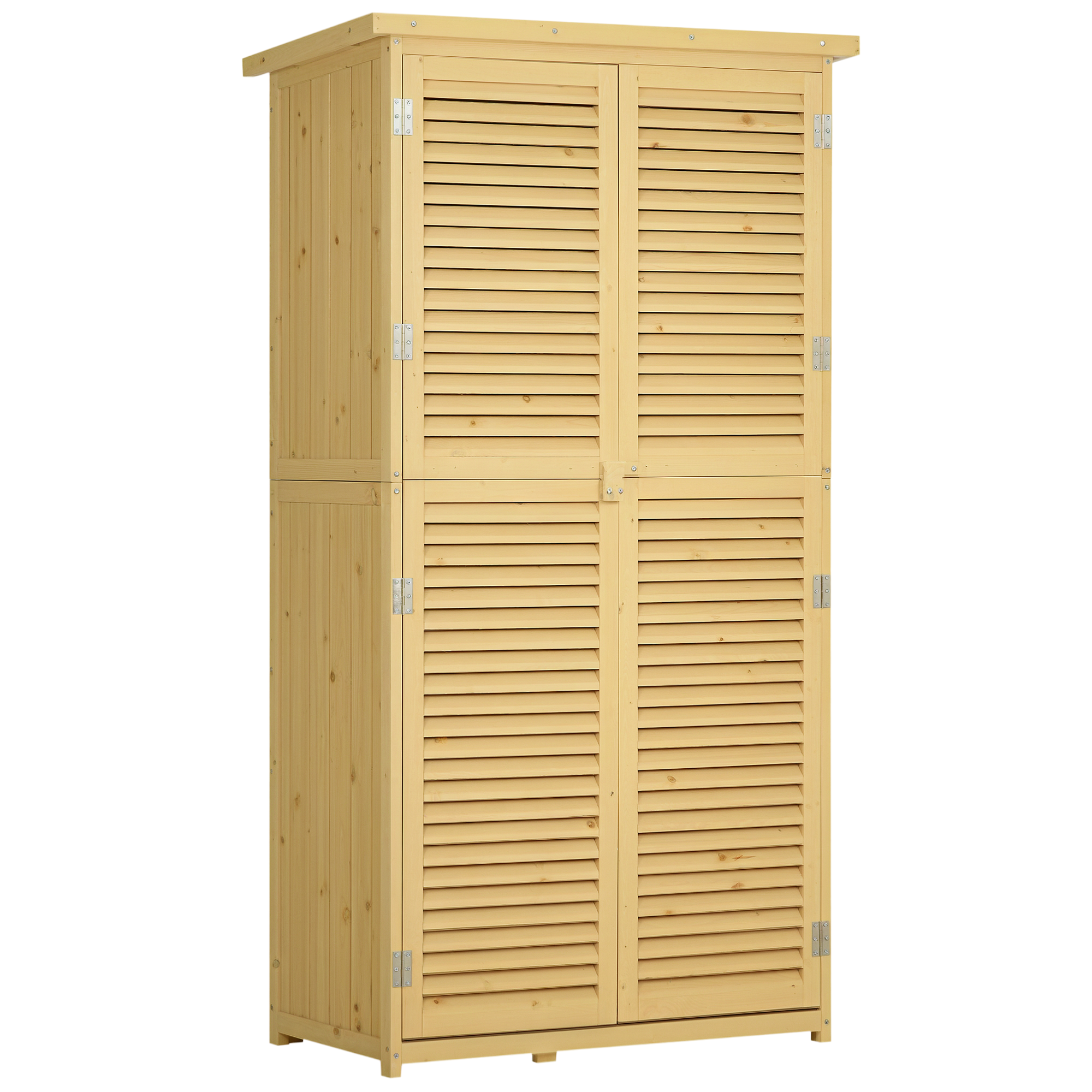 Abri de jardin en bois vue d'ensemble