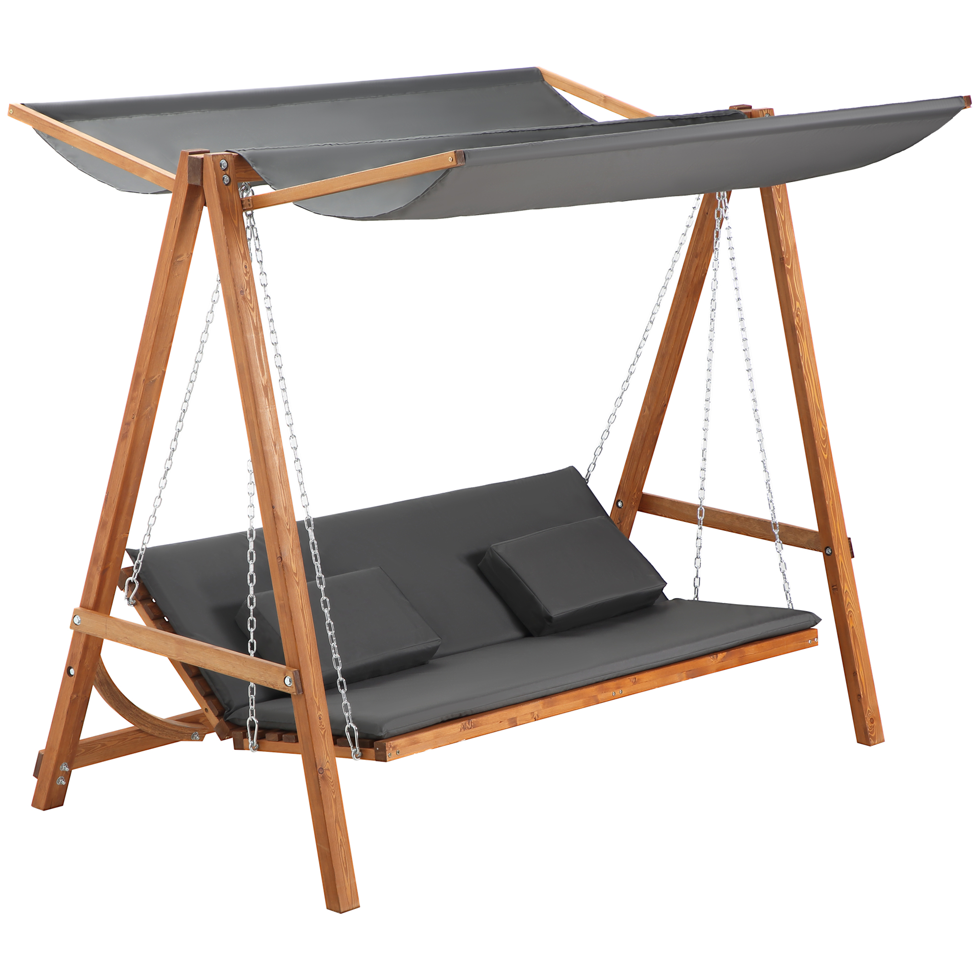 Balancelle convertible 3 places en lit double vue d'ensemble