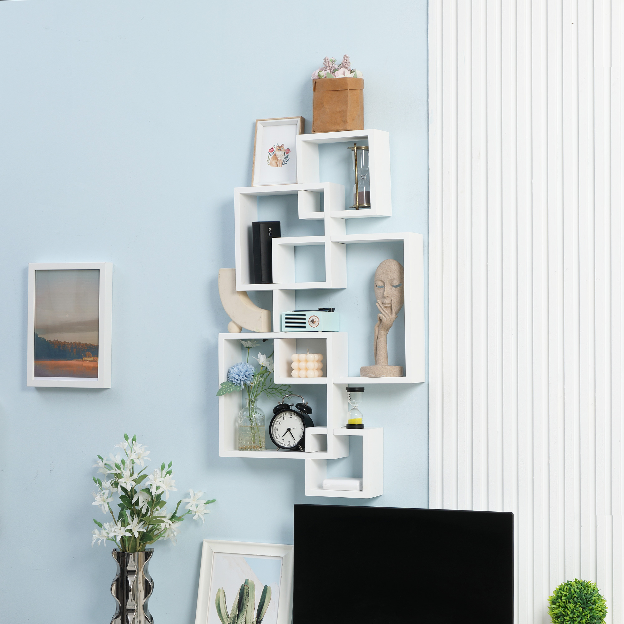 Étagère murale design Irovami - détail des compartiments