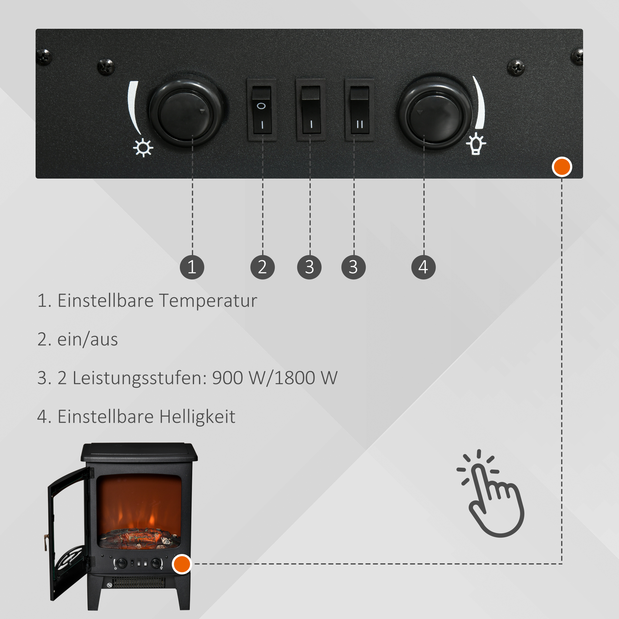 Effet flamme LED réaliste utilisable sans chauffage
