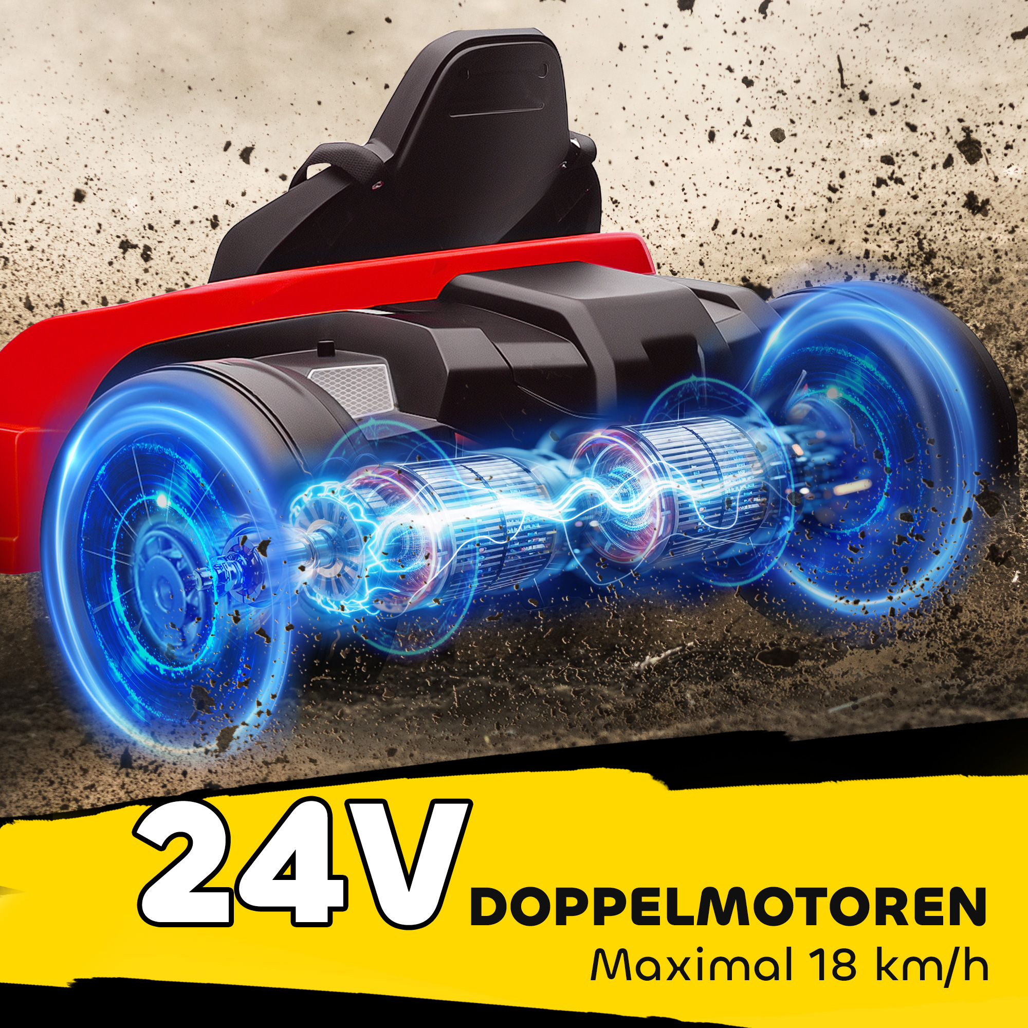 Double moteur 24V 150W batterie 9Ah autonomie 60min