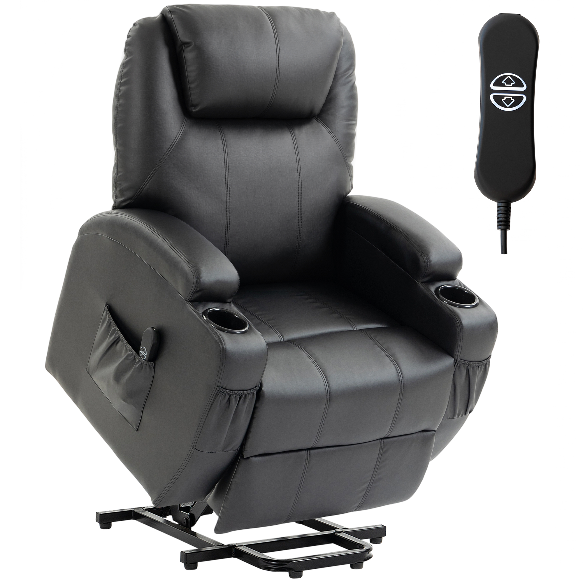 Fauteuil TV relax avec fonction releveur gris