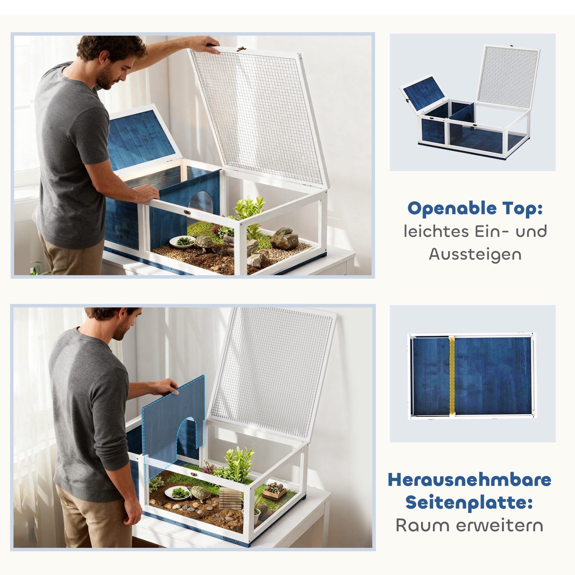 Dimensions de la maison pour tortue