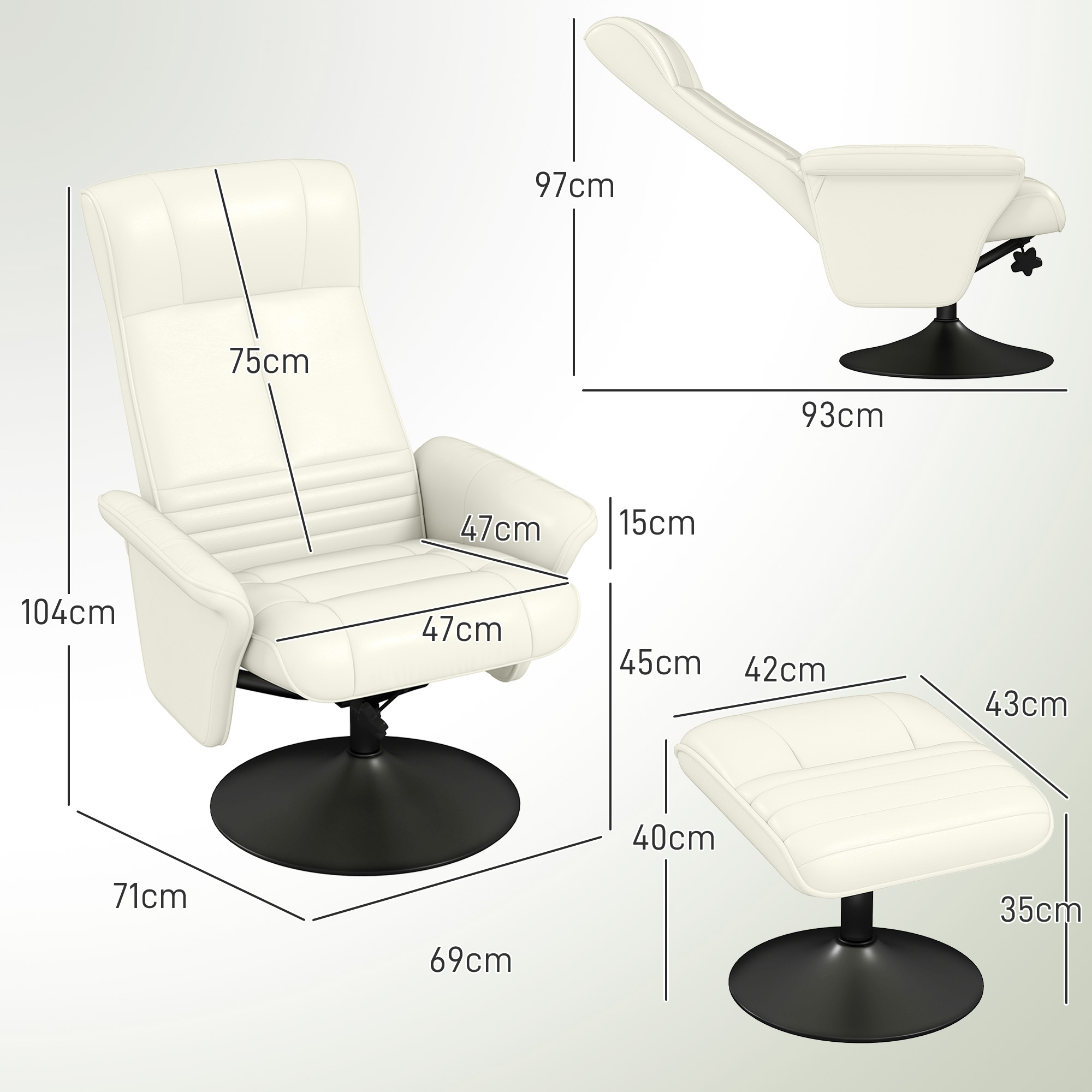 Fauteuil crème design