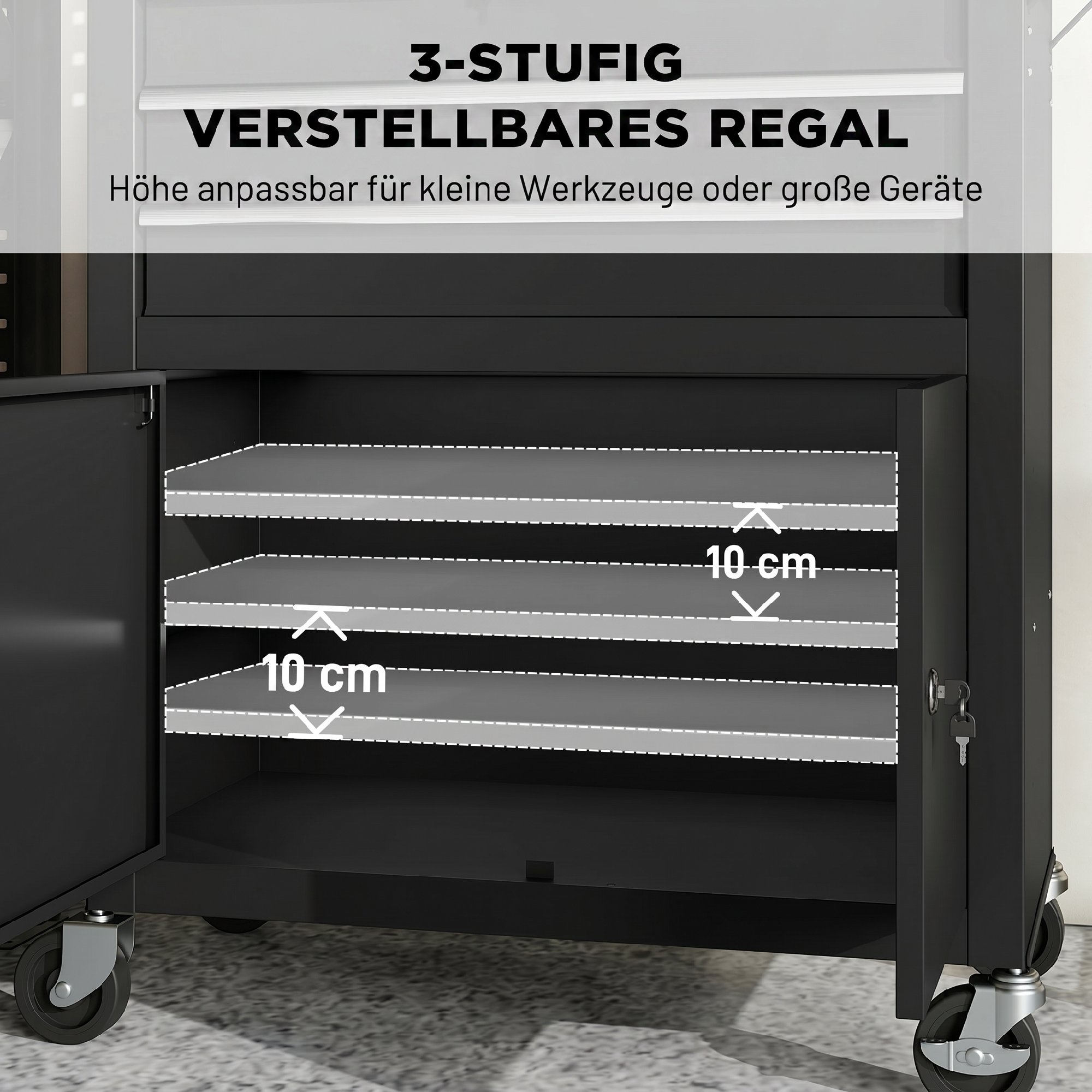 Panneau perforé vertical pour accrochage outils