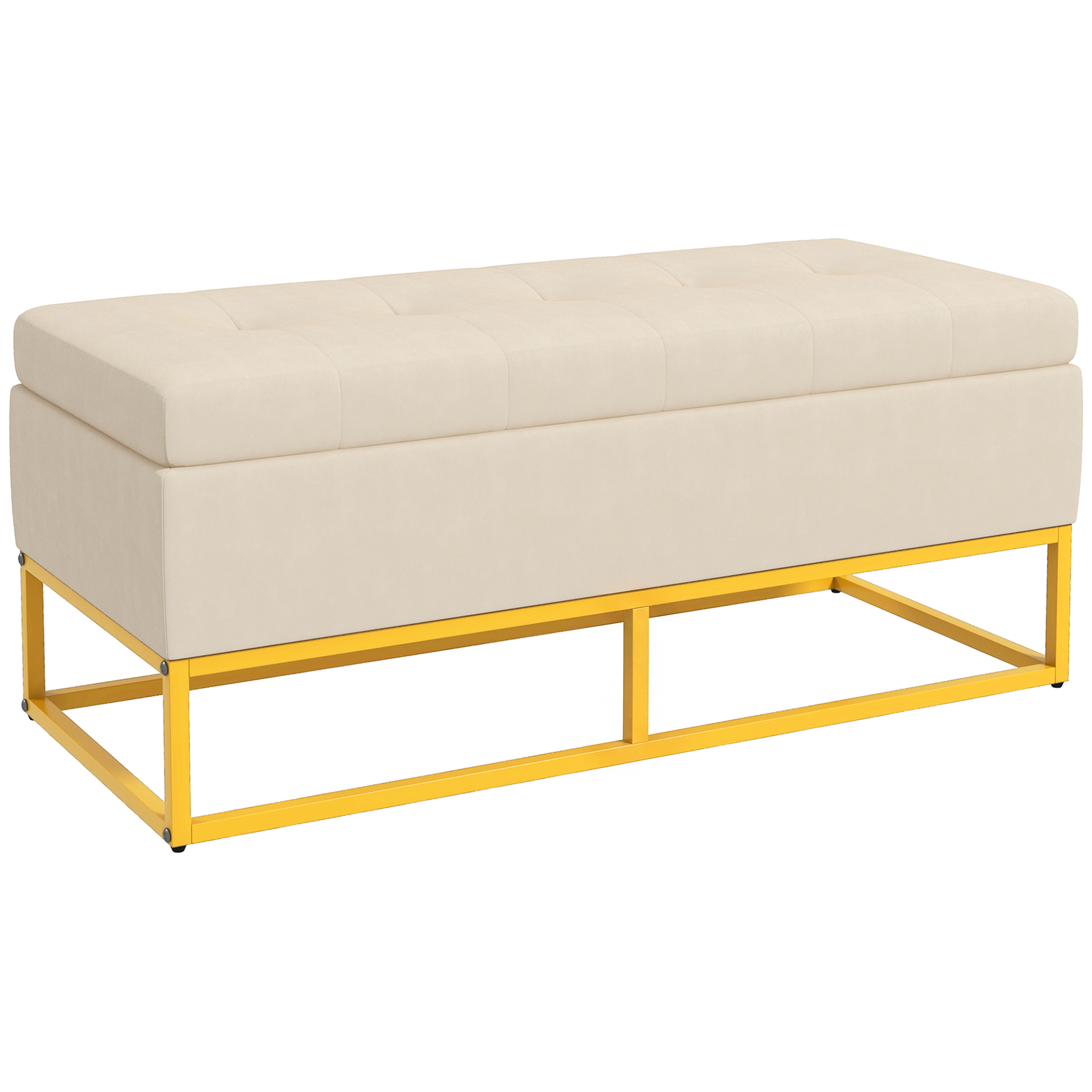 Banc de rangement capitonné