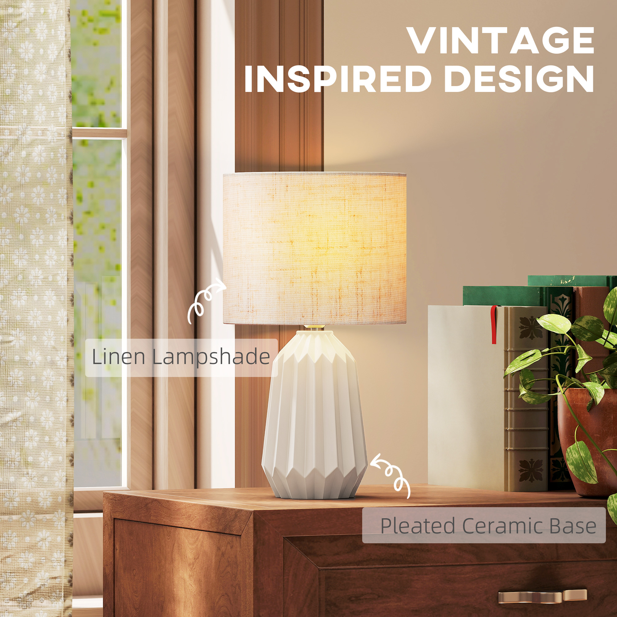 Lampe de table vintage céramique chevet