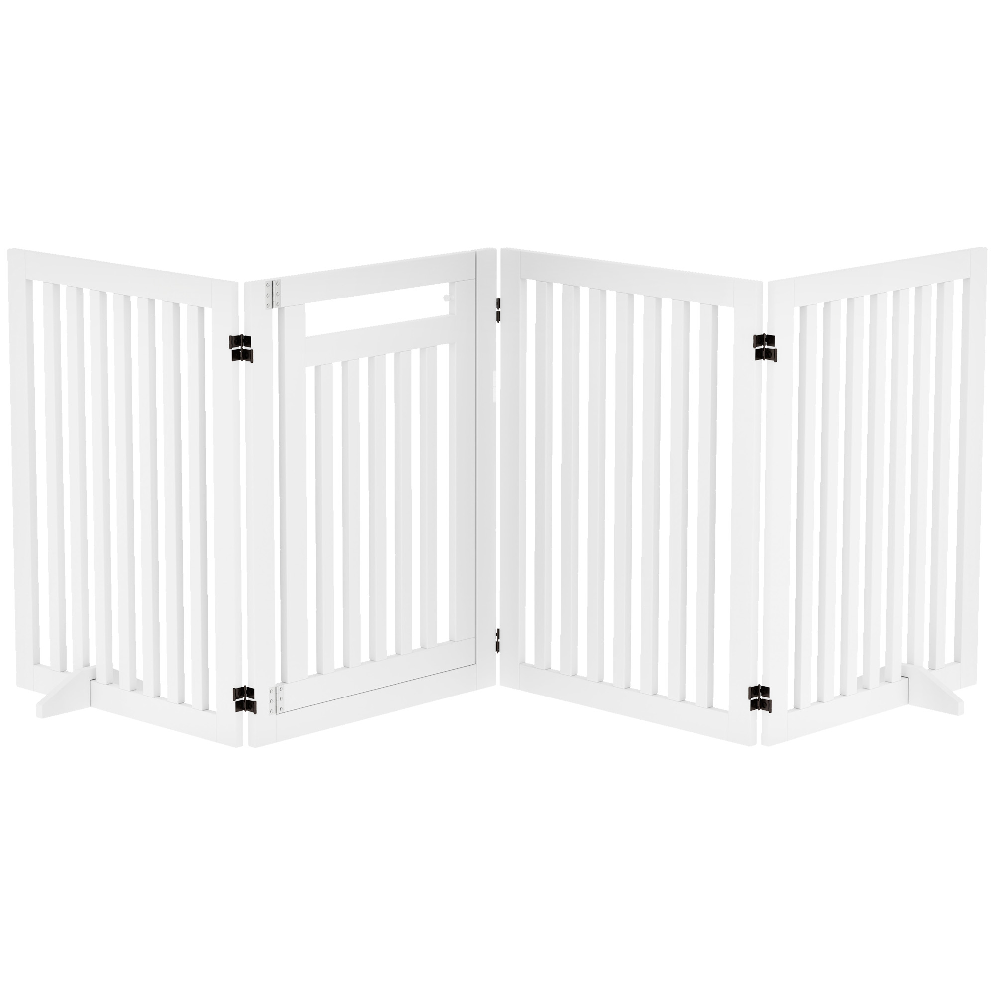 Barrière pour animaux. barrière d'escalier. grille de protection. 4 pièces. pliable. blanc