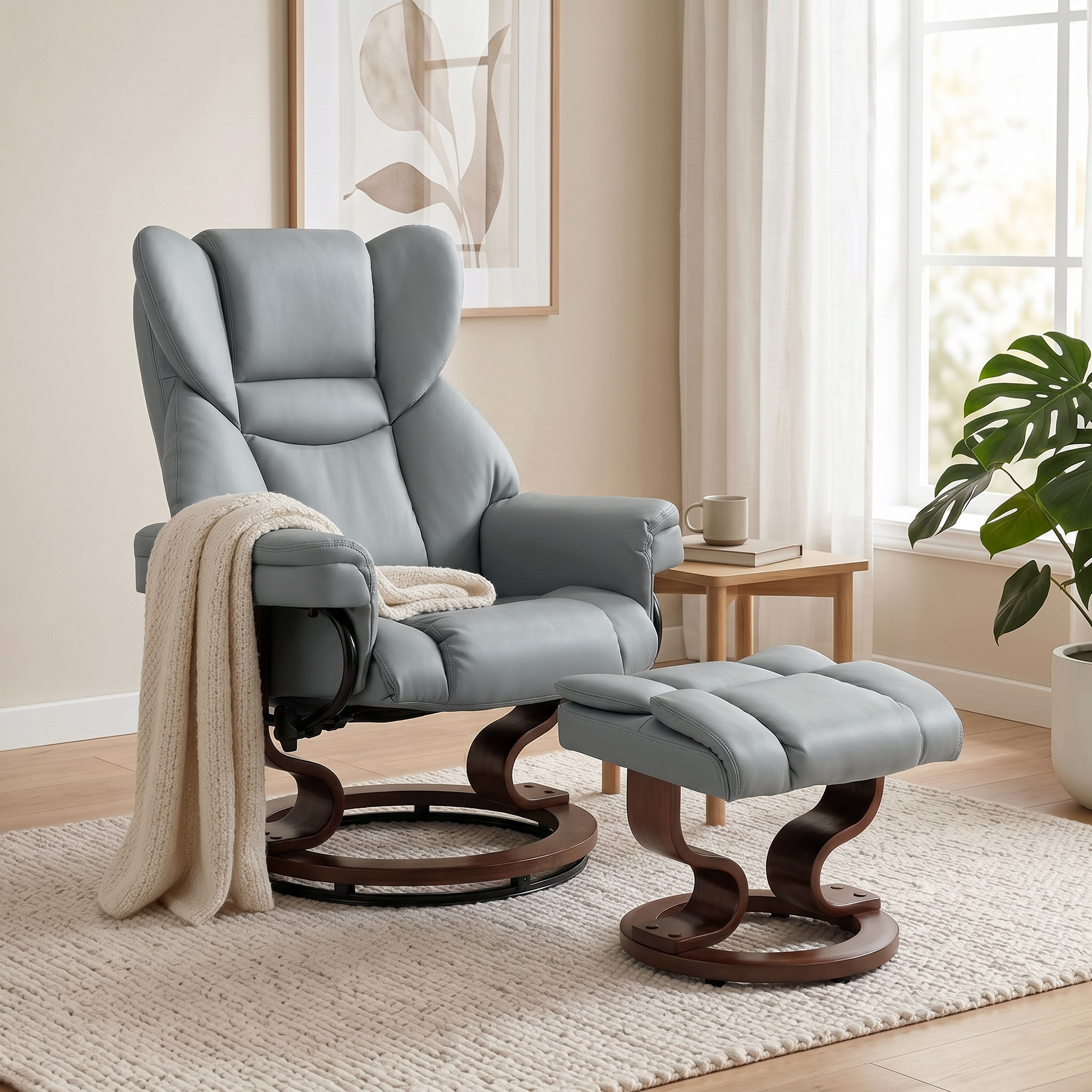 Fauteuil gris clair design
