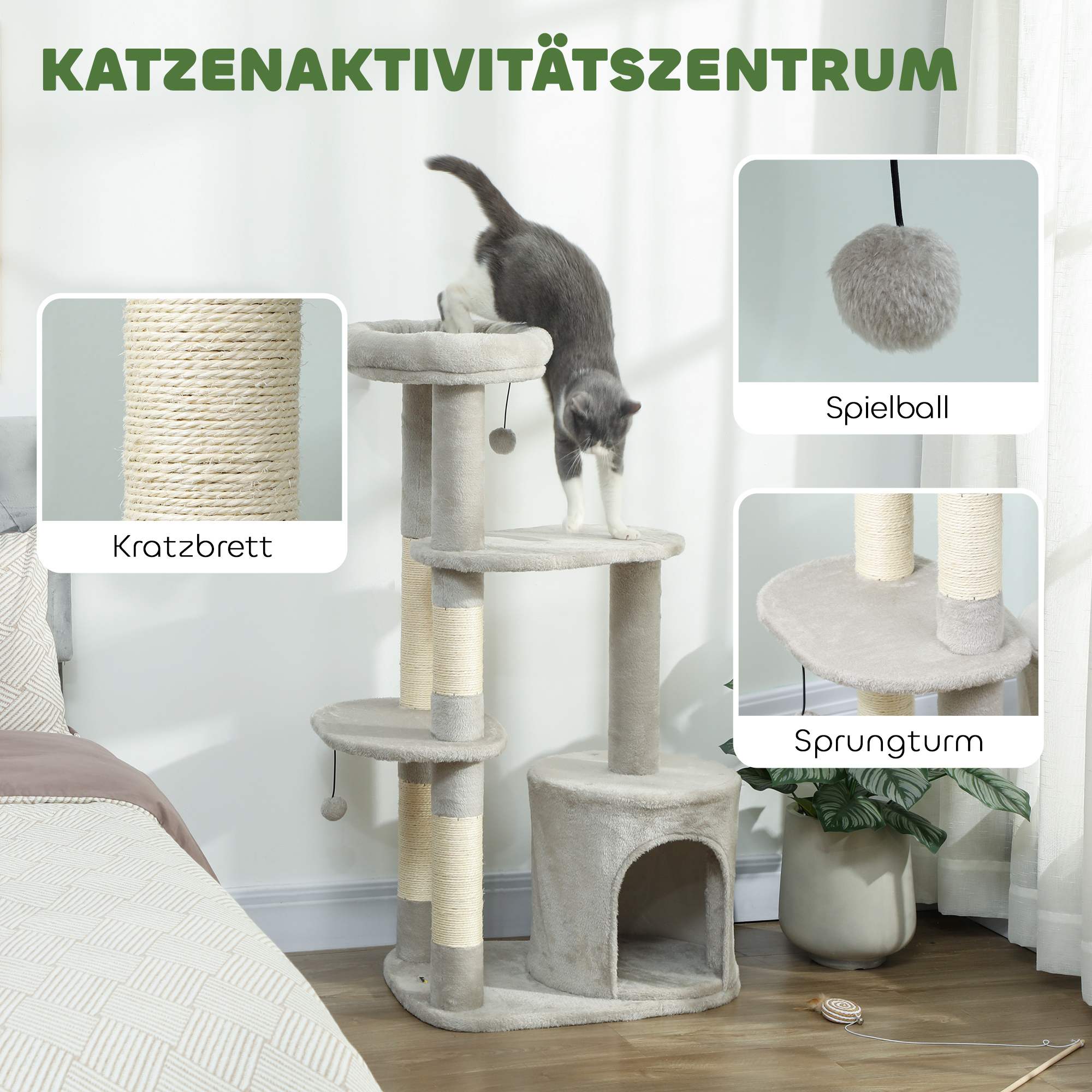 Arbre à chat centre d'activités multifonctionnel