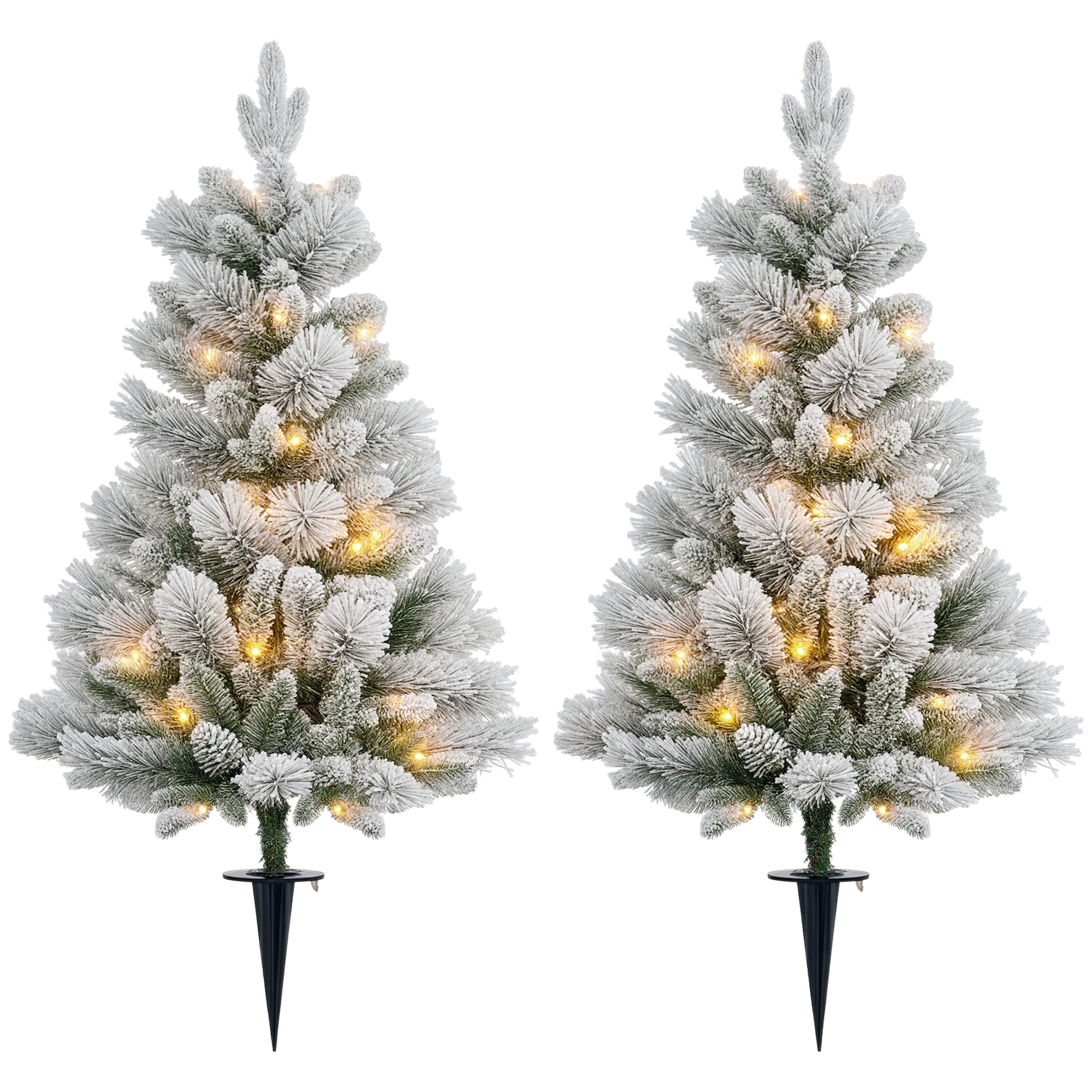 Lot de 2 sapins de Noël 107 cm