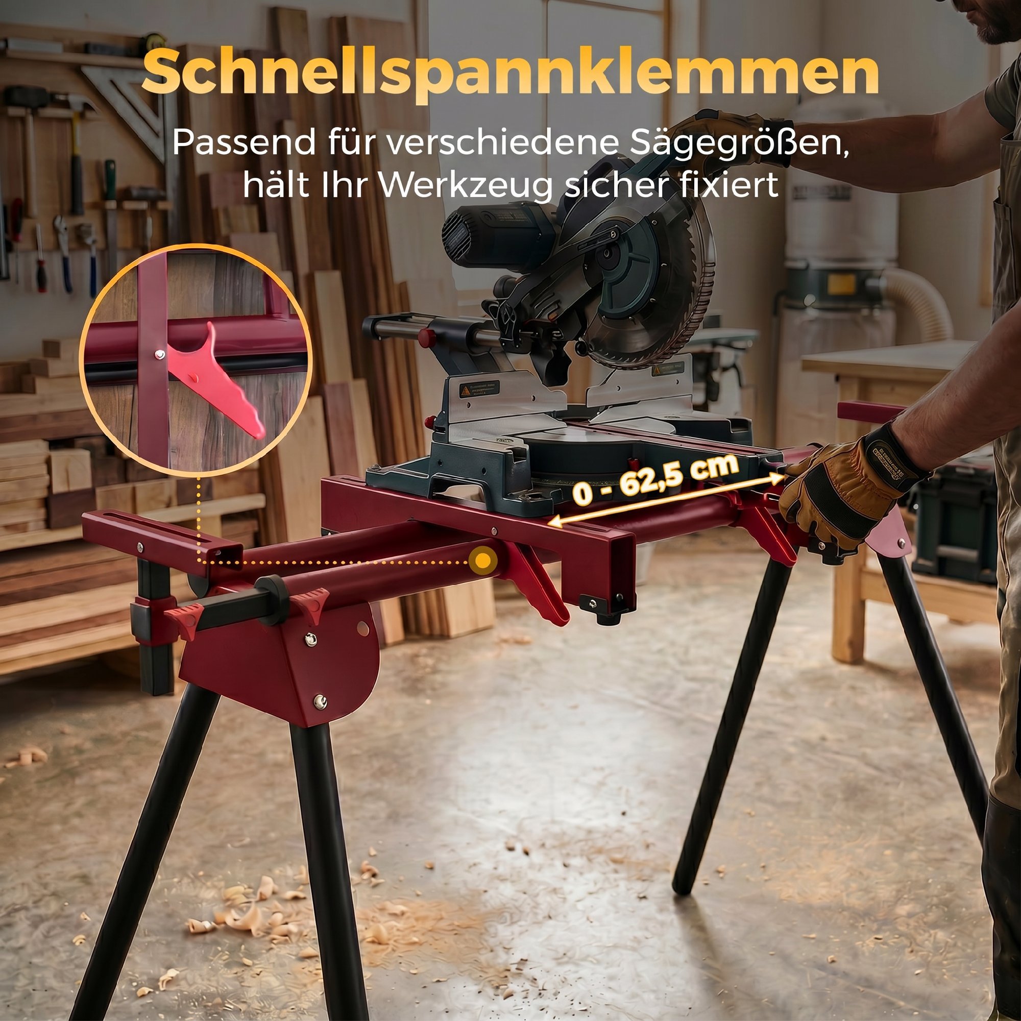 Rouleaux supports extensibles 94‑195 cm