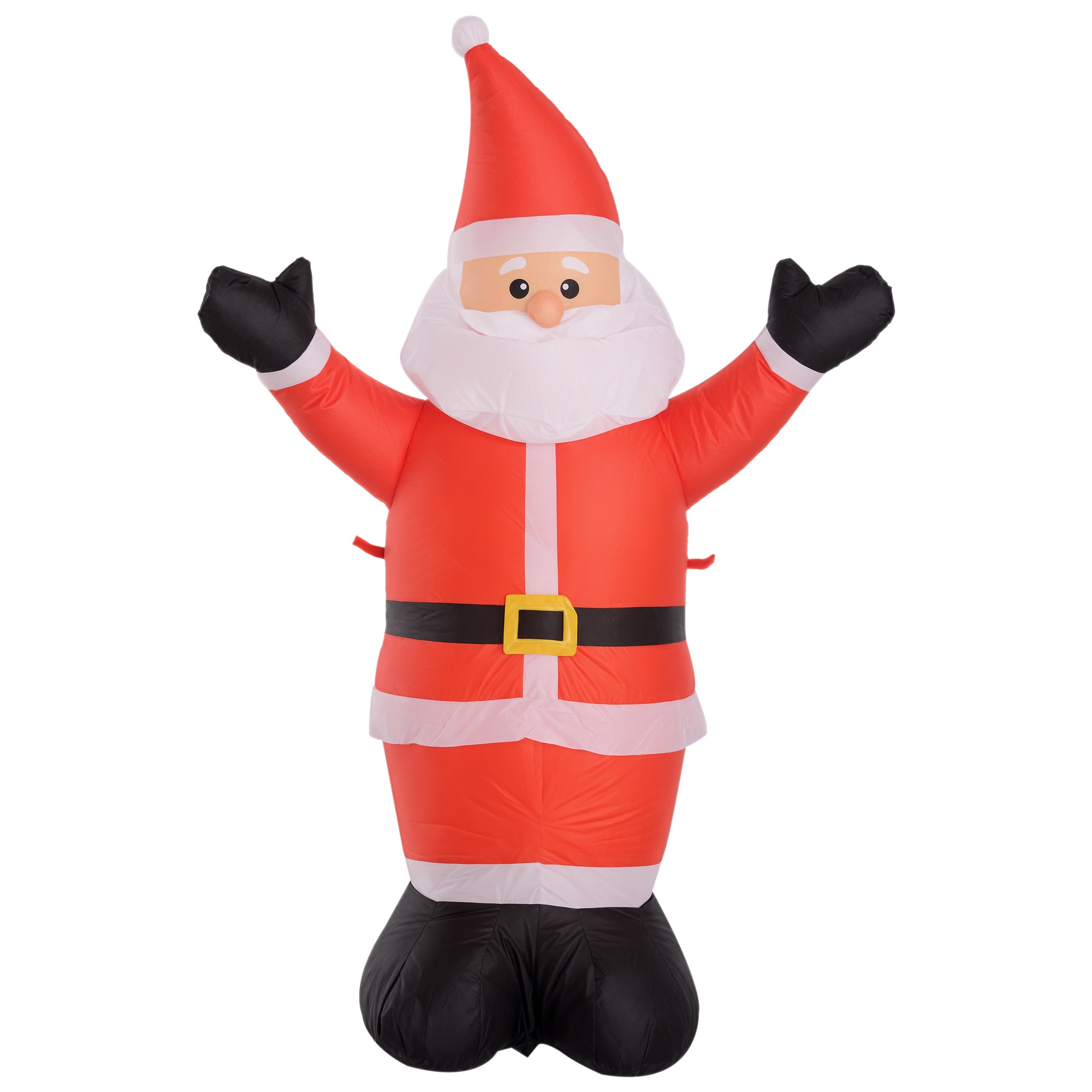 Père Noël Gonflable Lumineux 120 cm, LED Intégrées, Décoration de Noël Extérieur