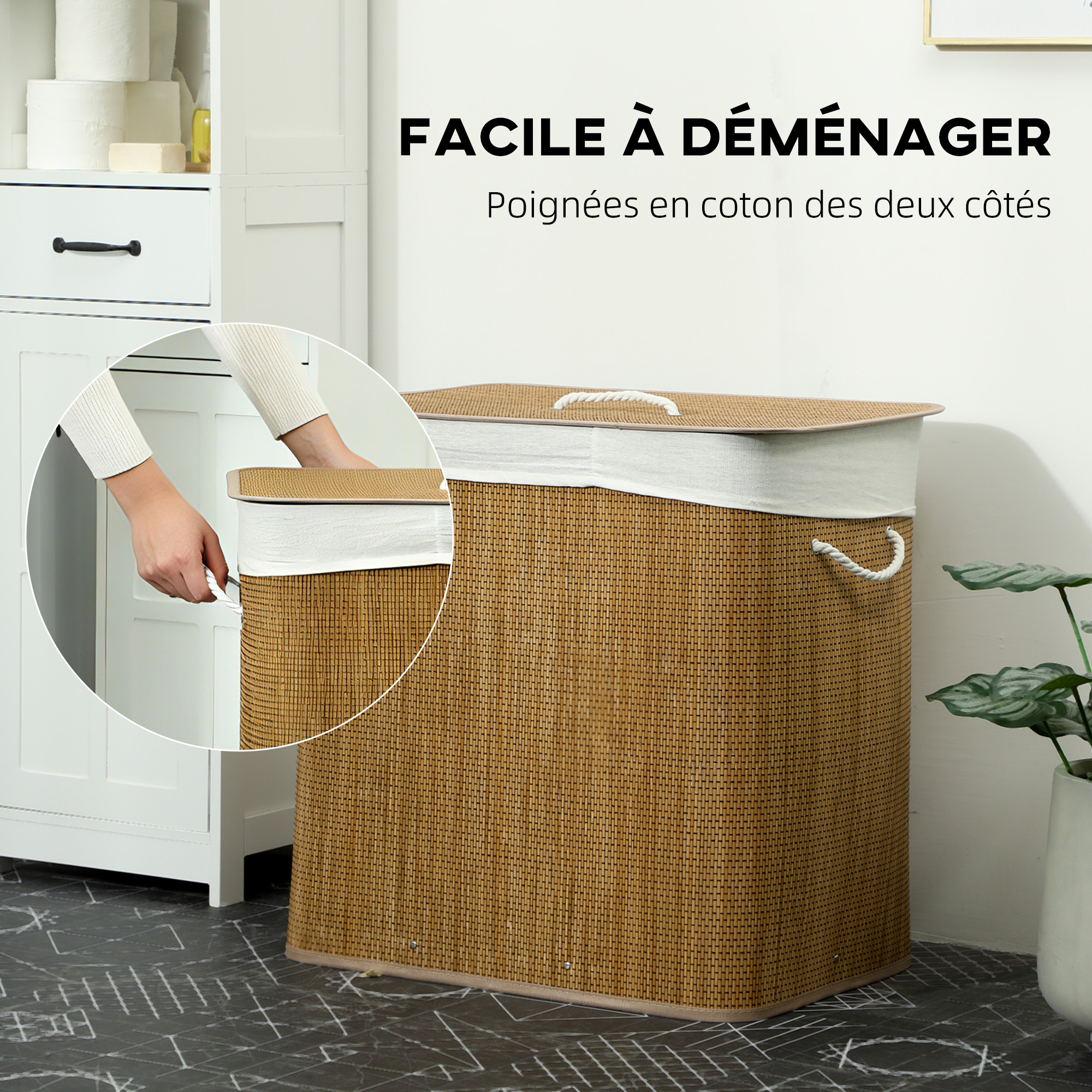 Sacs tissu amovibles lavables en machine