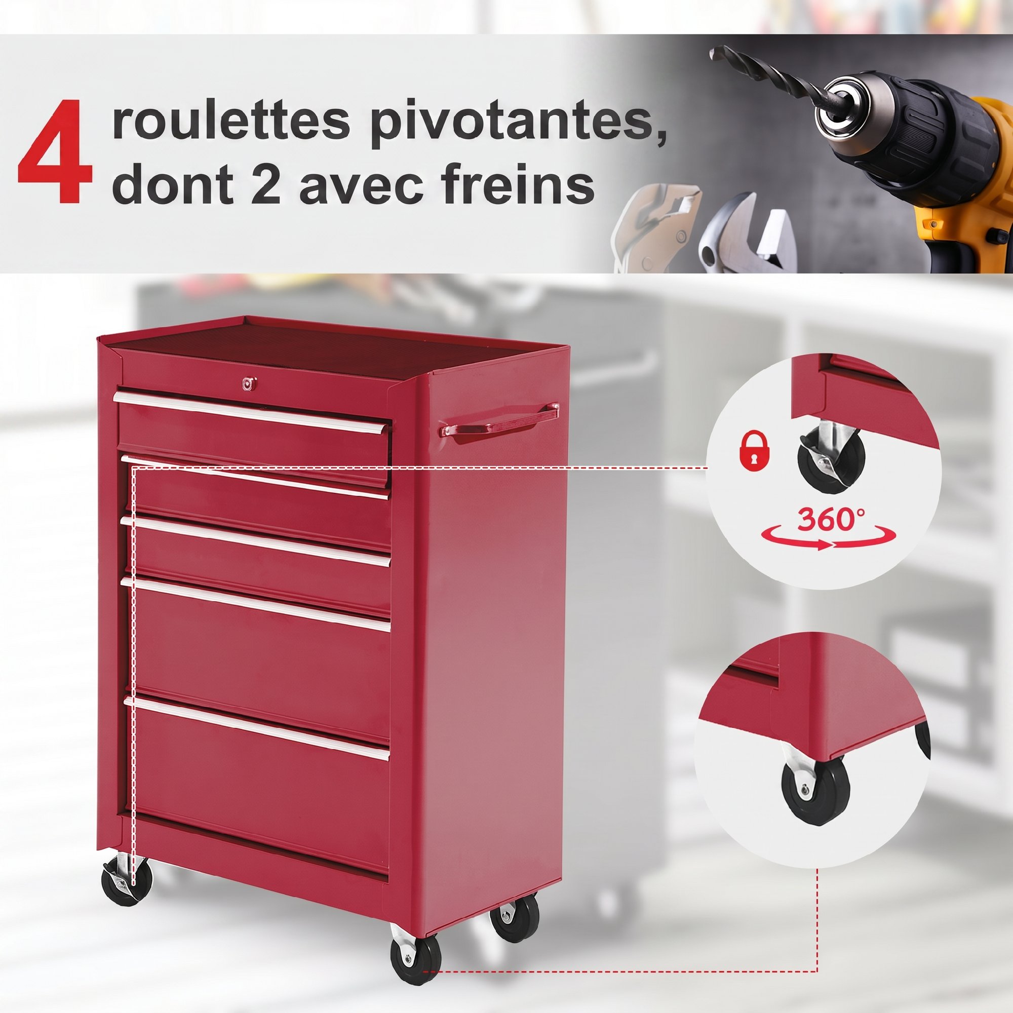 Serrure de sécurité et clés fournies