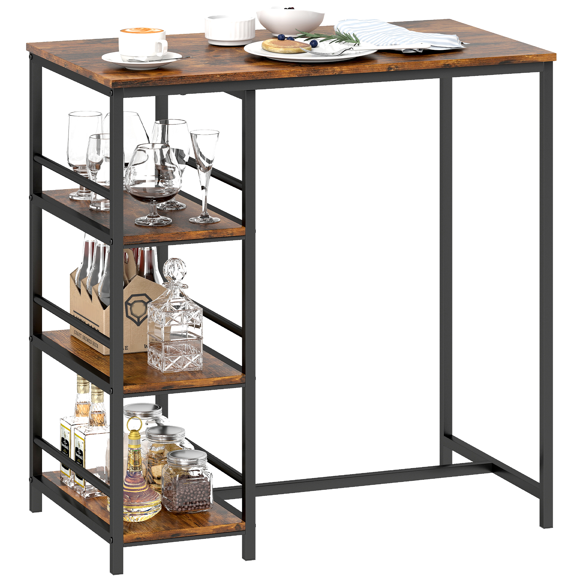 Table de bar haute compacte