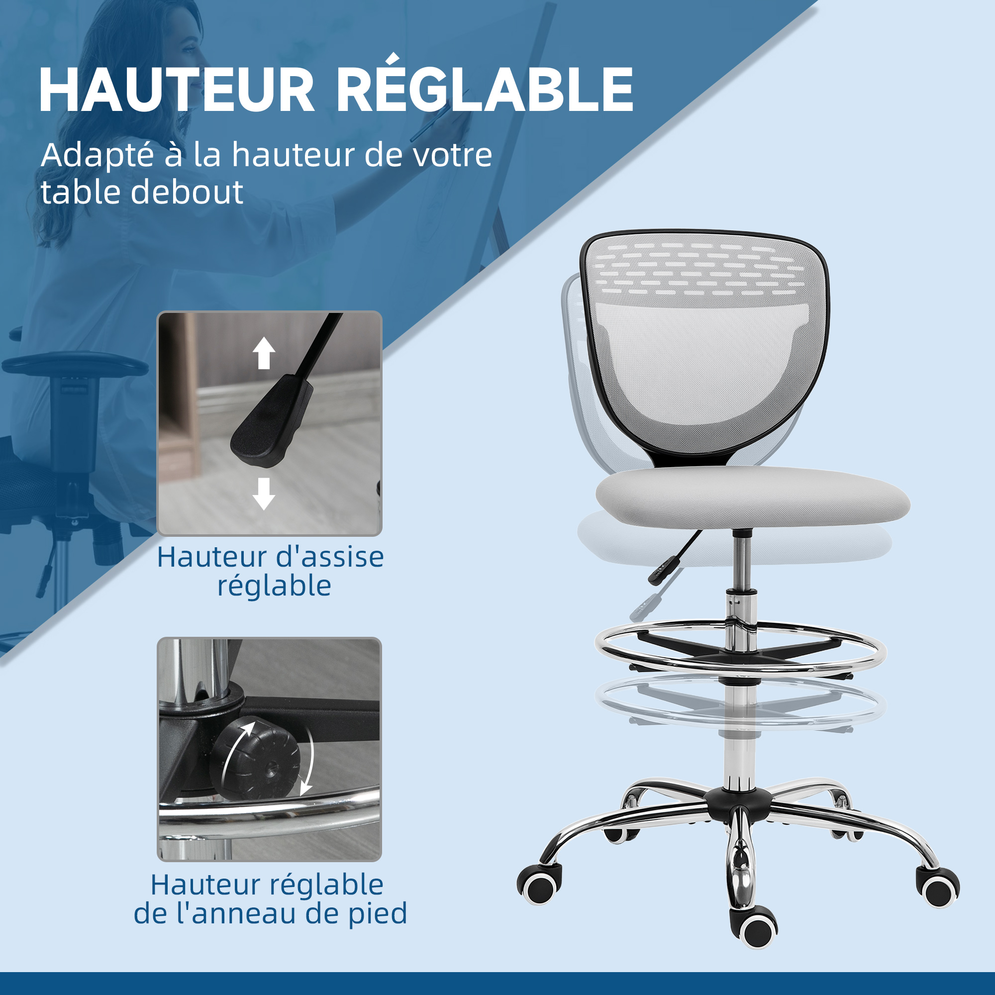Dimensions de la chaise haute