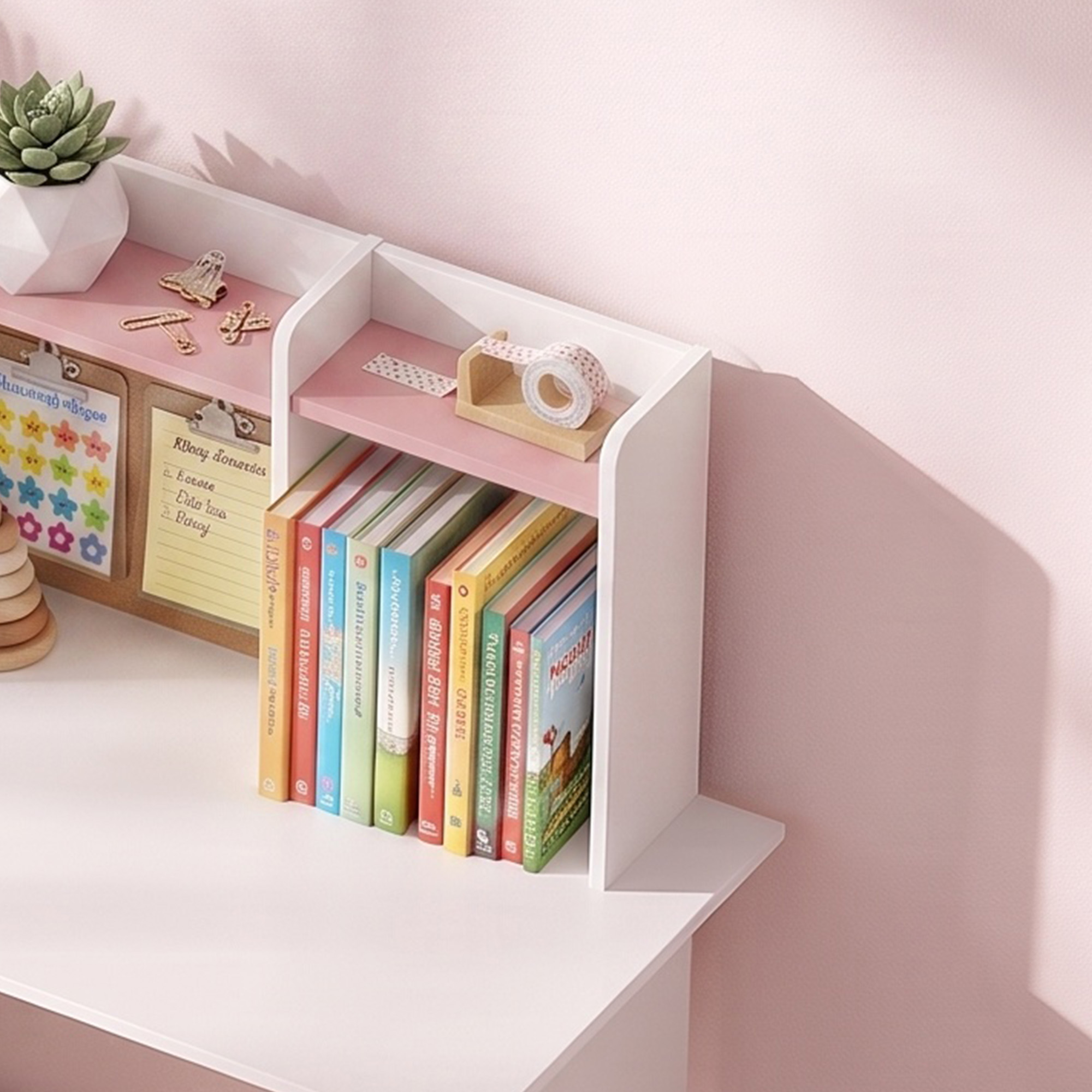 Bureau et Chaise Enfant avec Support Tablette Réglable, Porte-Stylo, Tableau en 