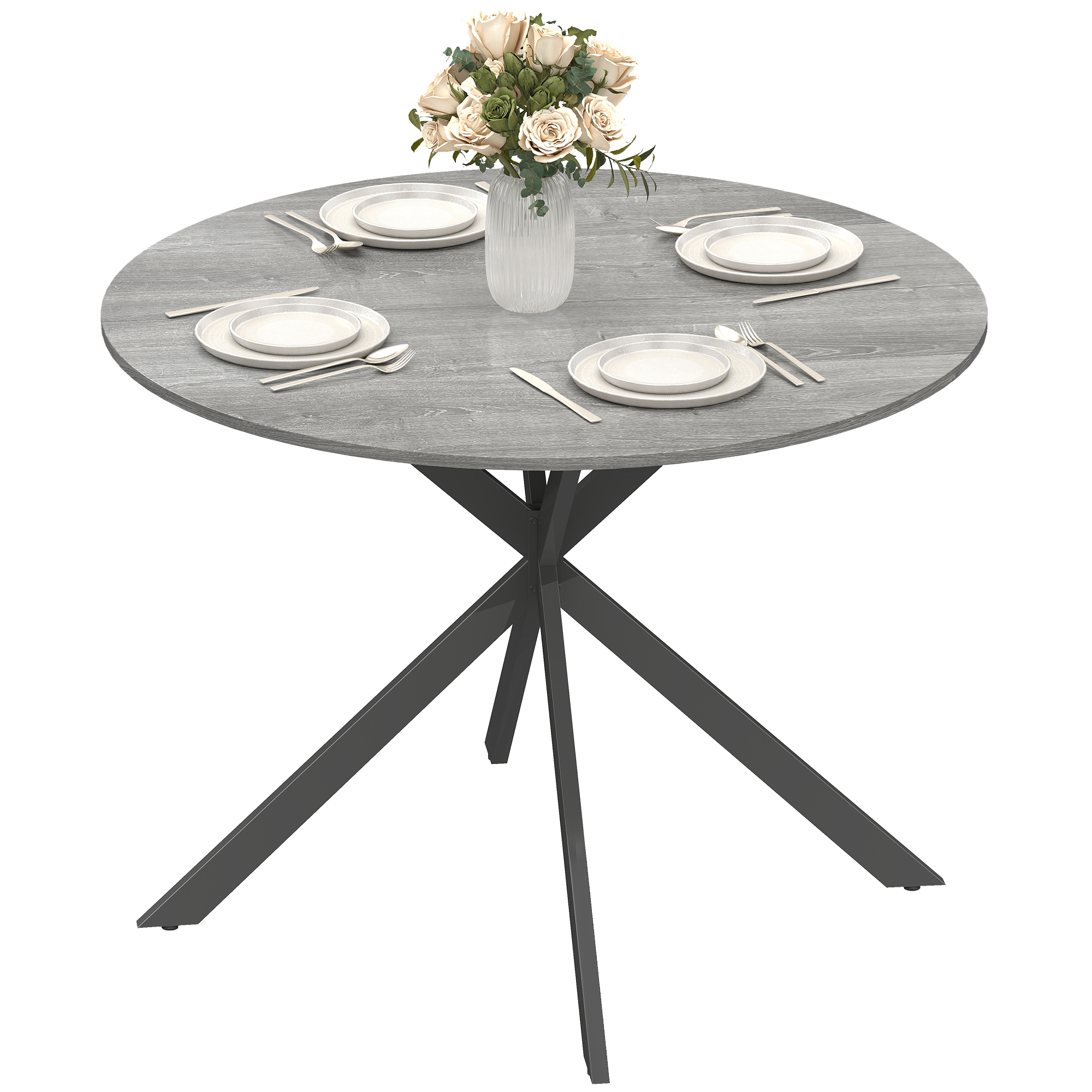 Table à Manger Ronde pour 4 Personnes 10