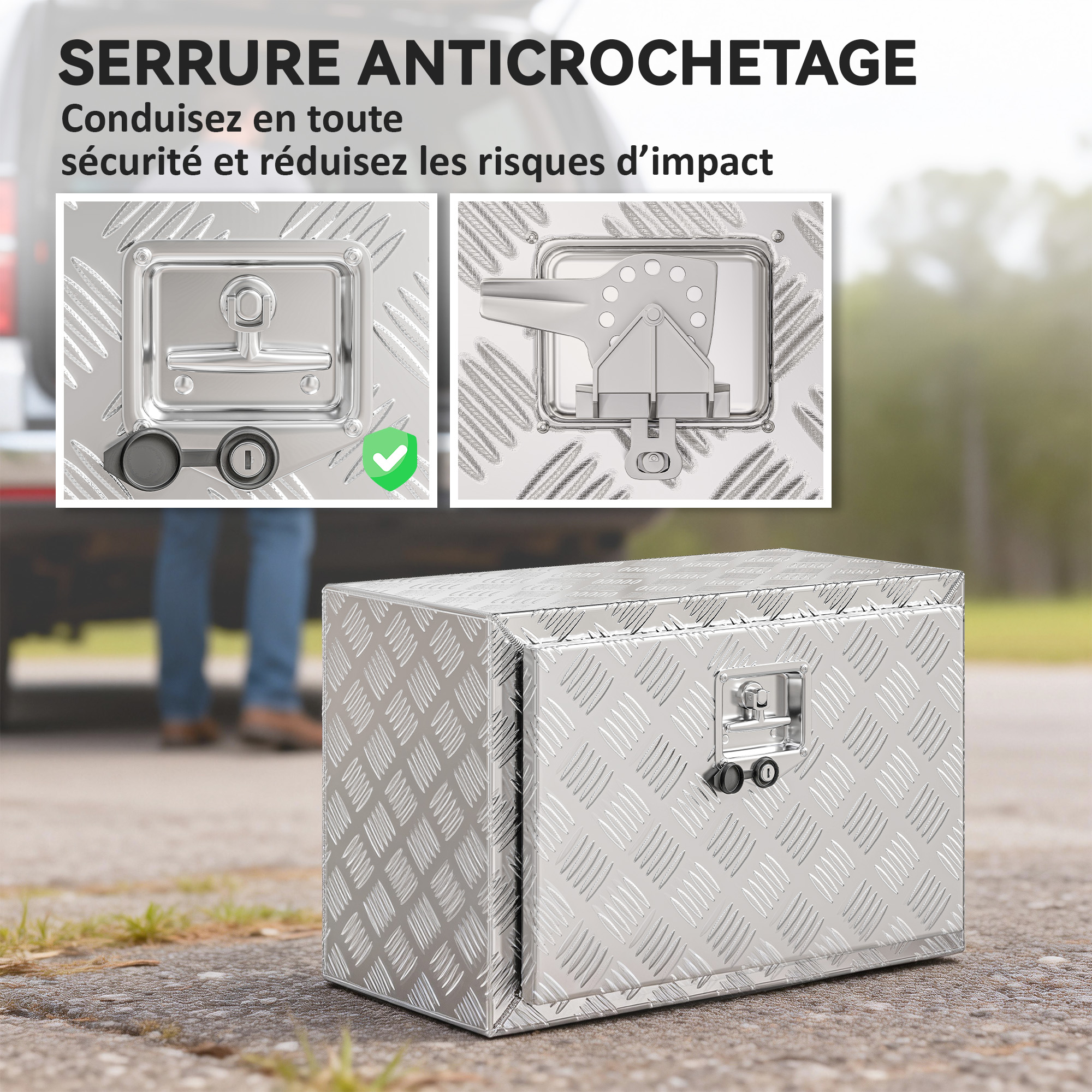 Serrure antivol fournie avec deux clés
