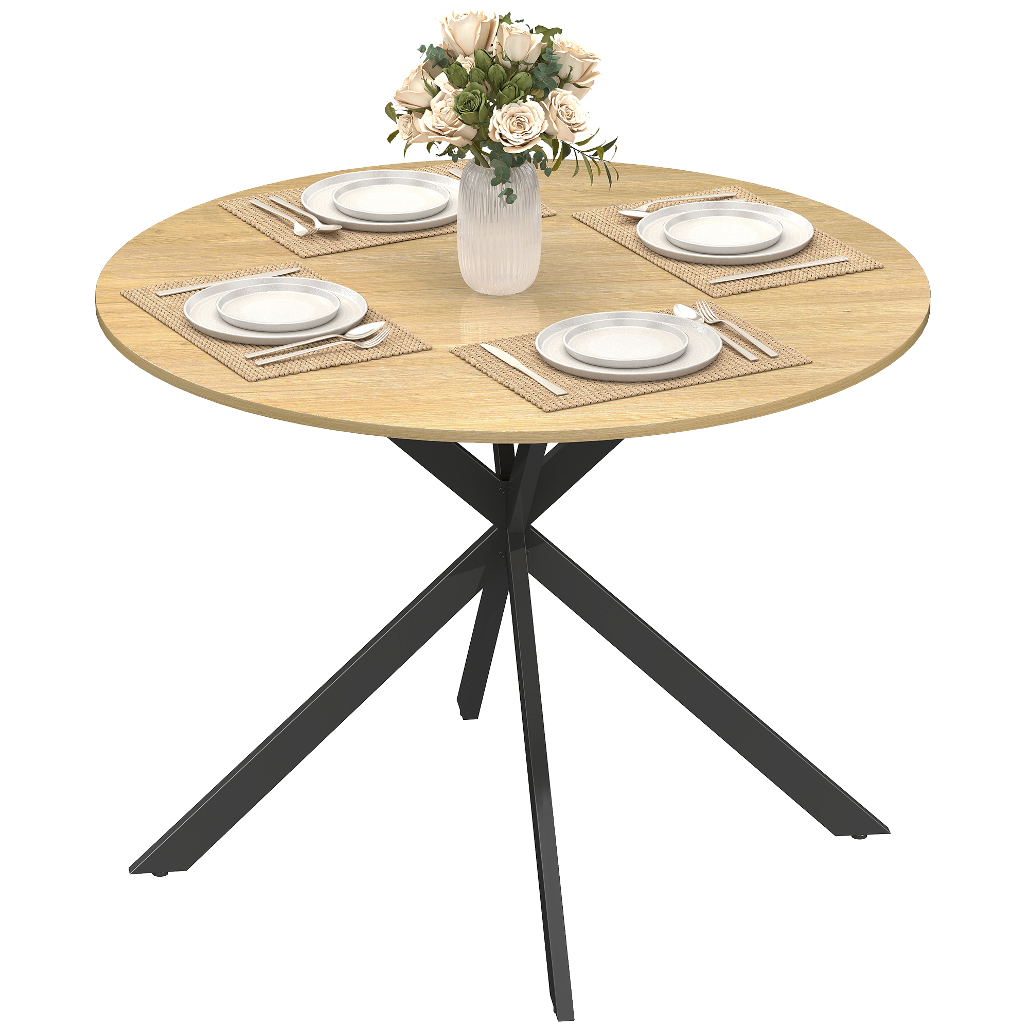 Table à Manger Ronde pour 4 Personnes 10