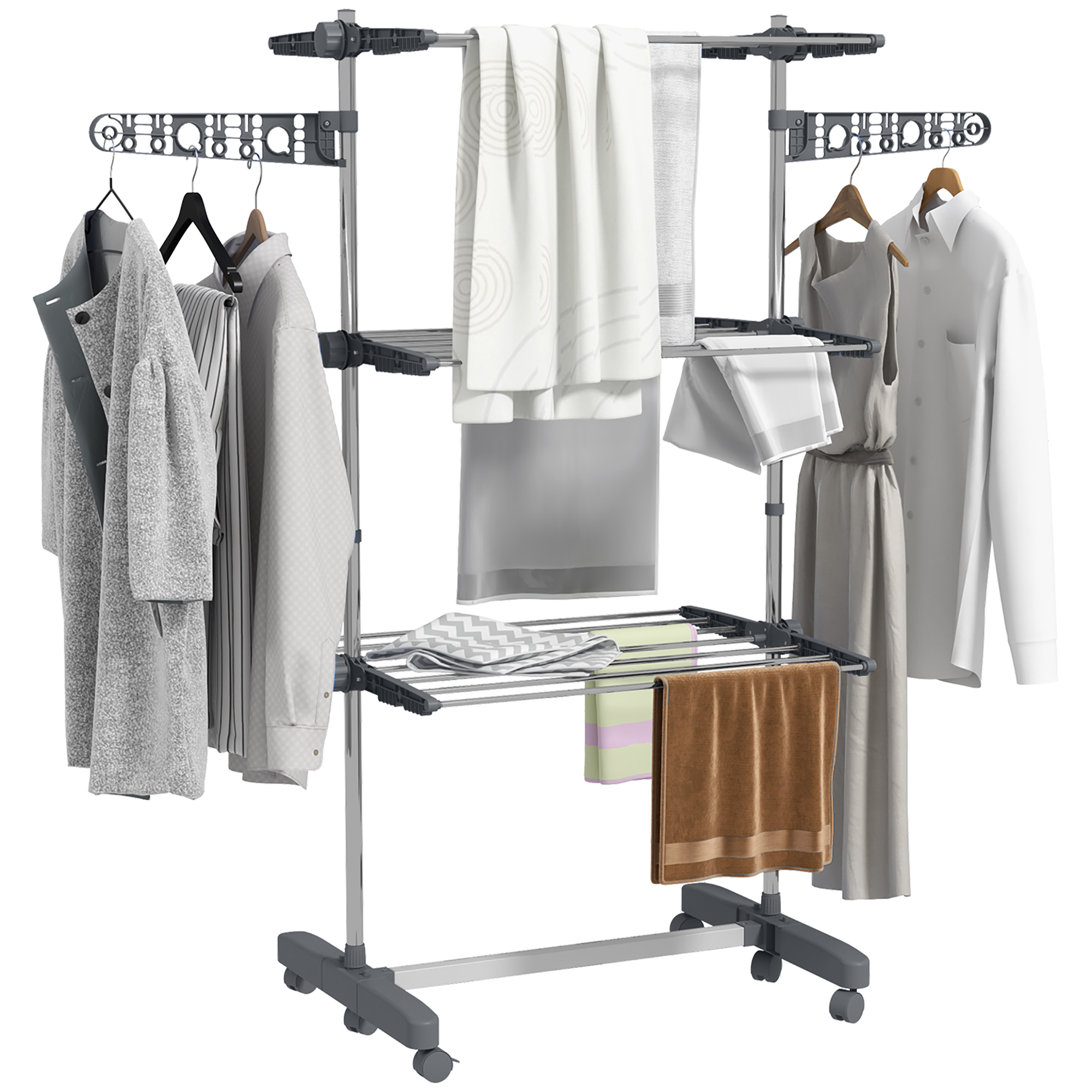 Séchoir à linge étendoir pliable ailes l