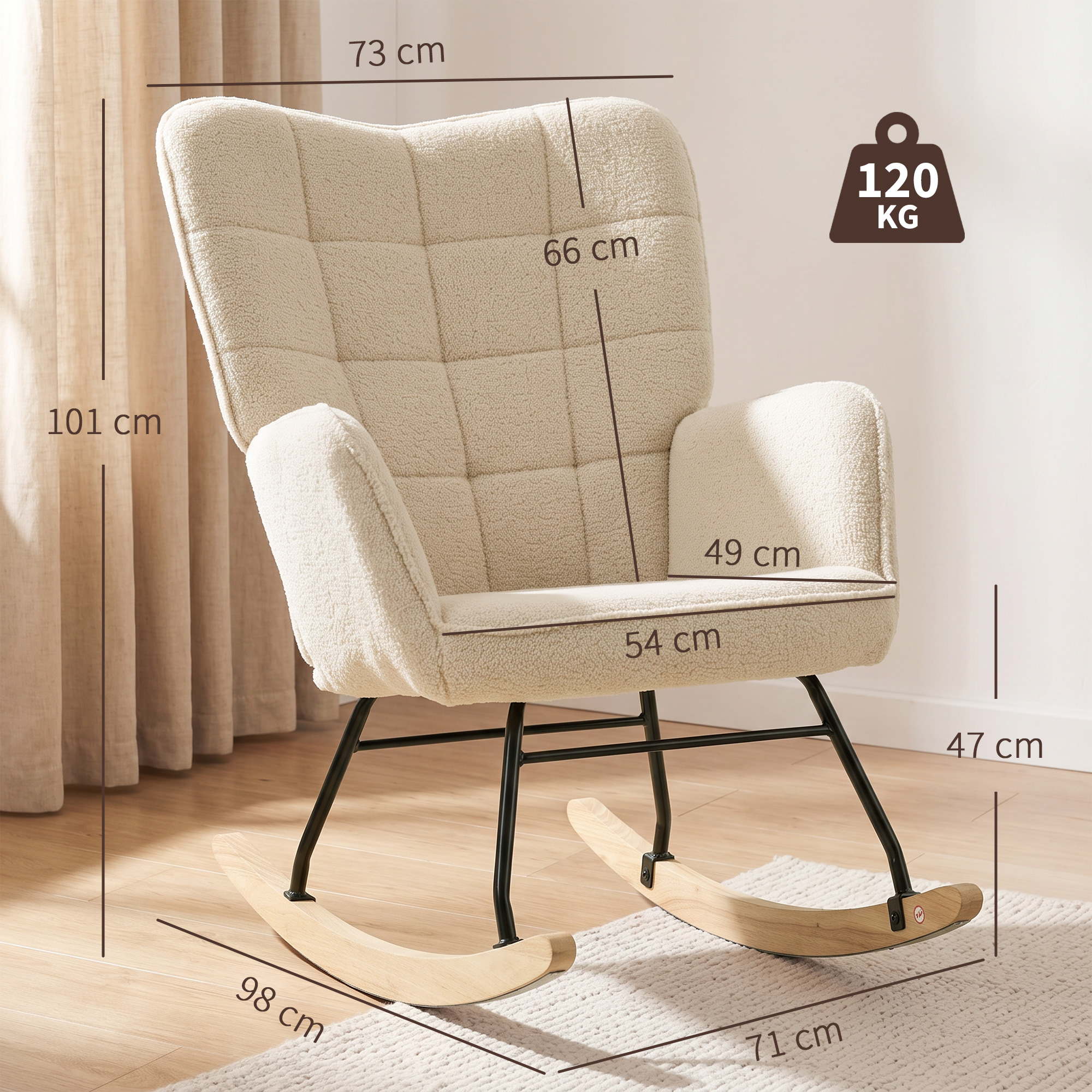 Fauteuil bascule confortable