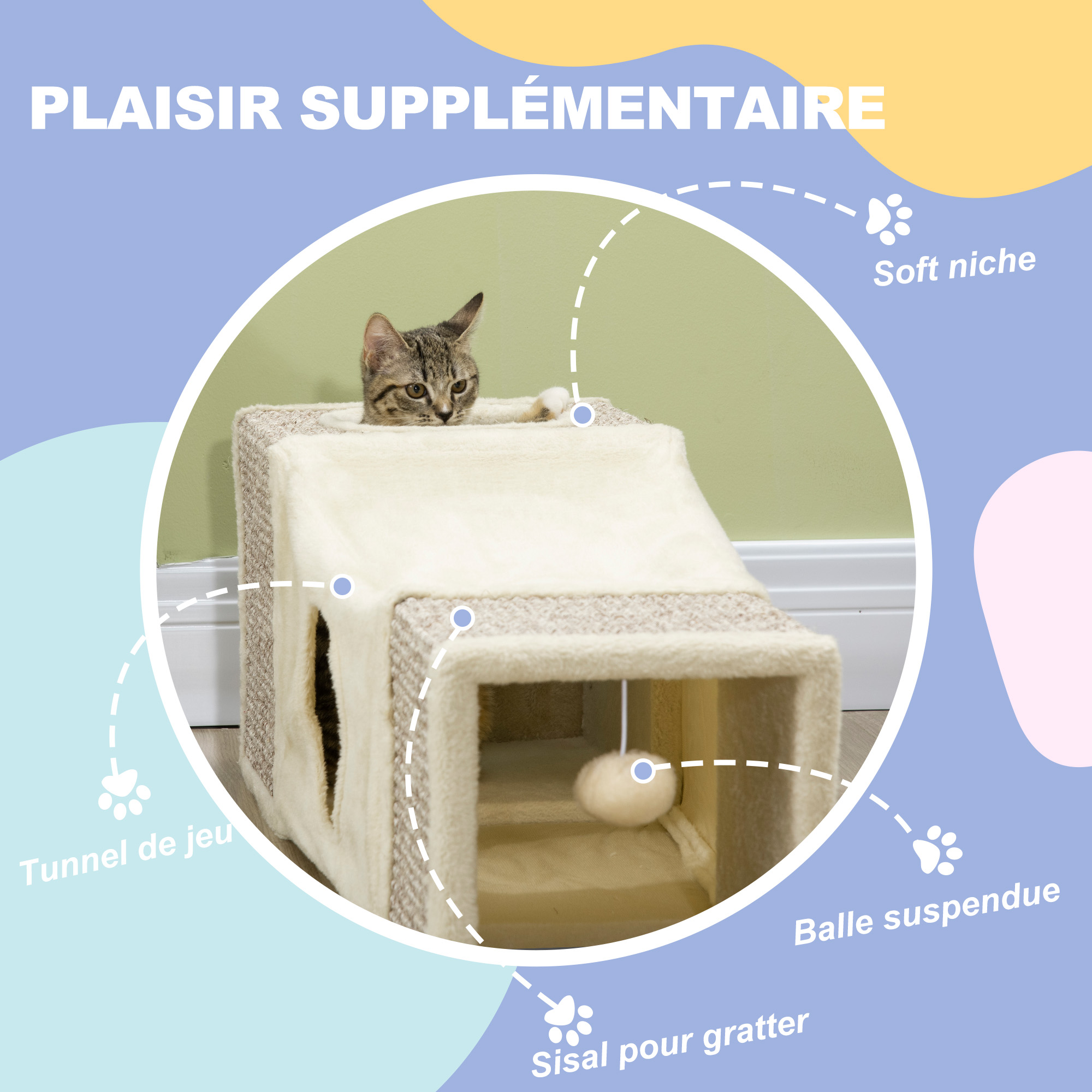 Tunnel pour chat dans la maison