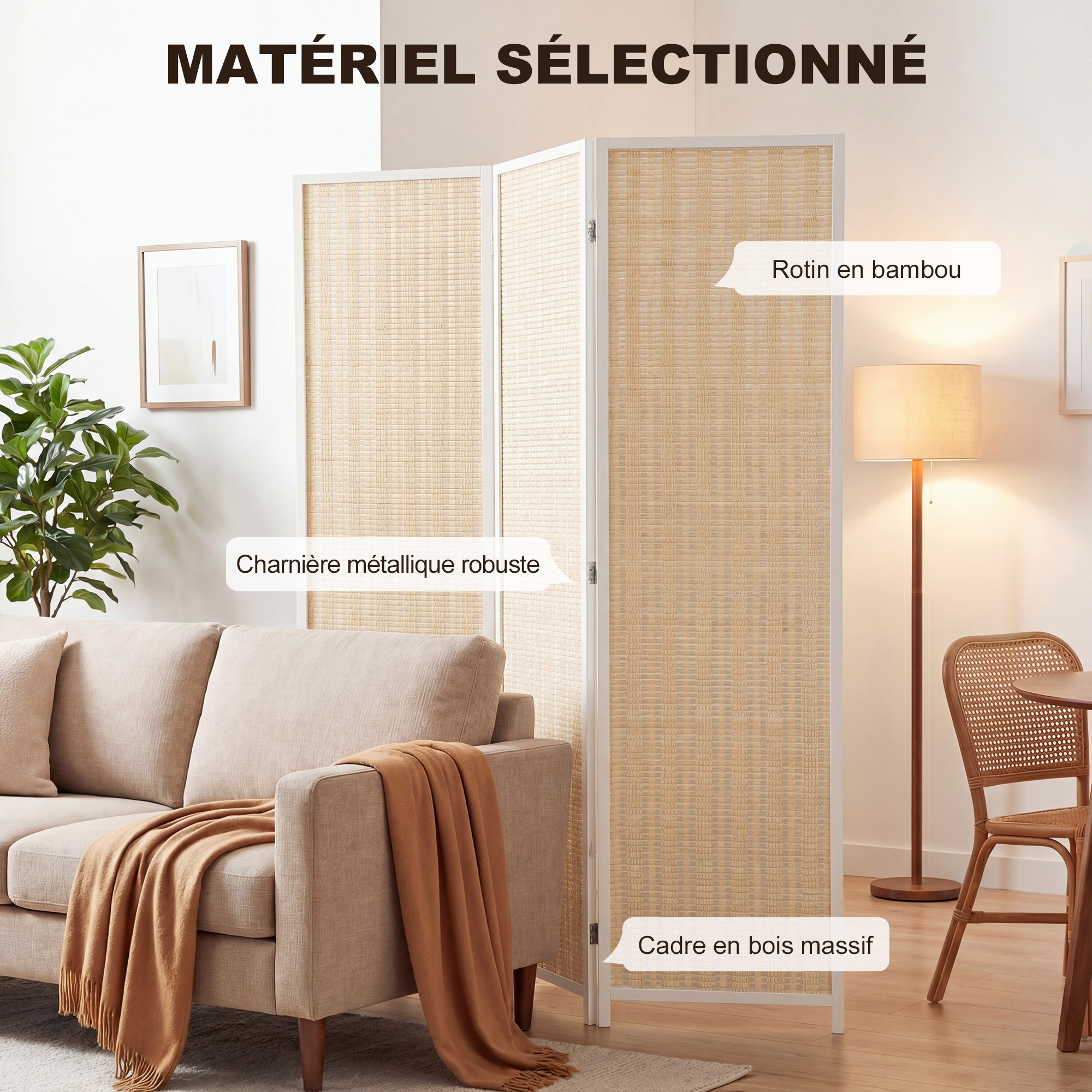 6 charnières métalliques robustes pliage doux