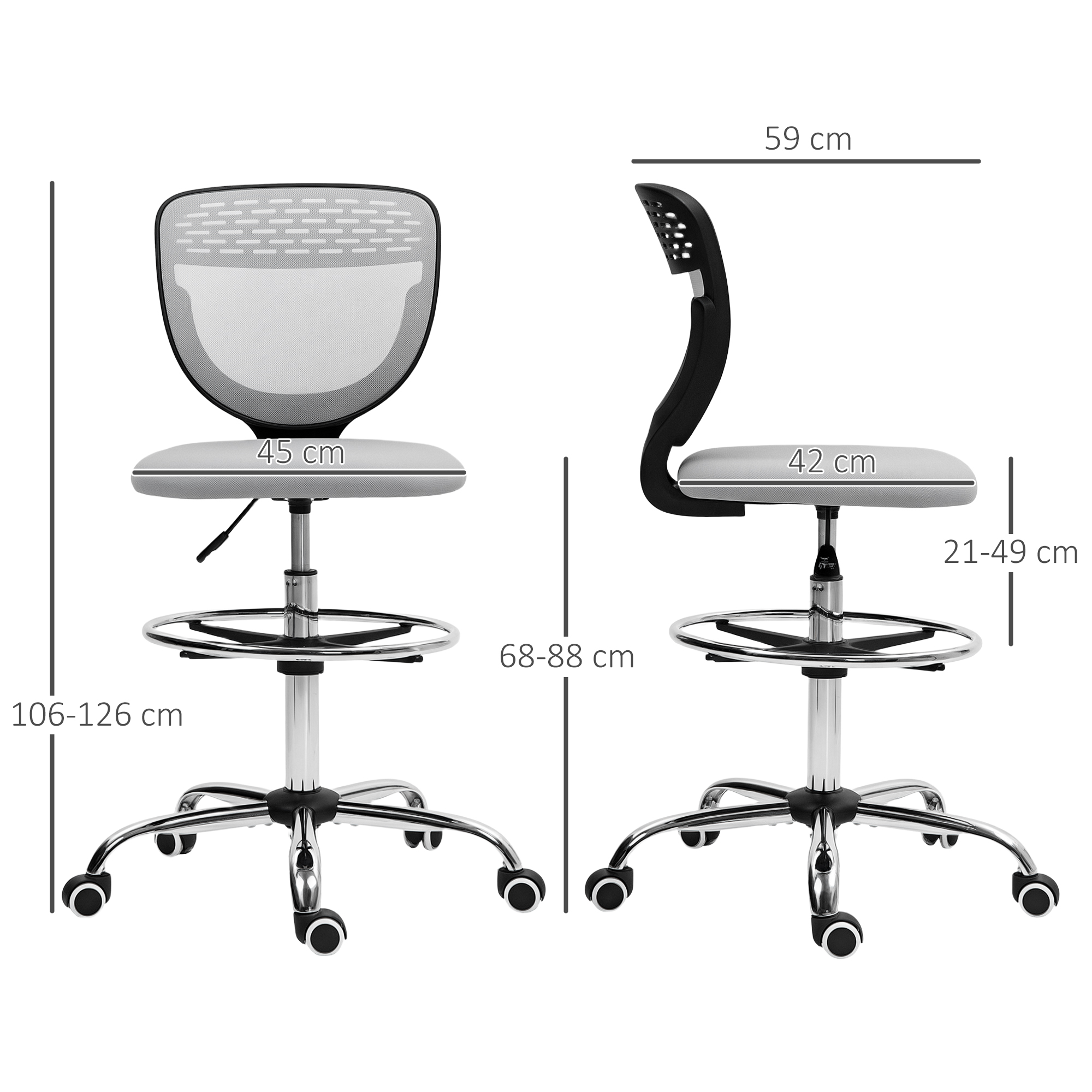 Repose-pieds ajustable 21-49 cm