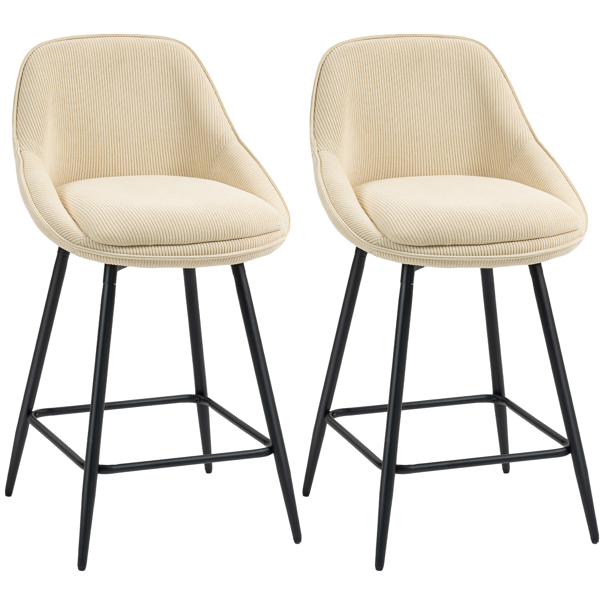 Lot de 2 tabourets de bar pivotants