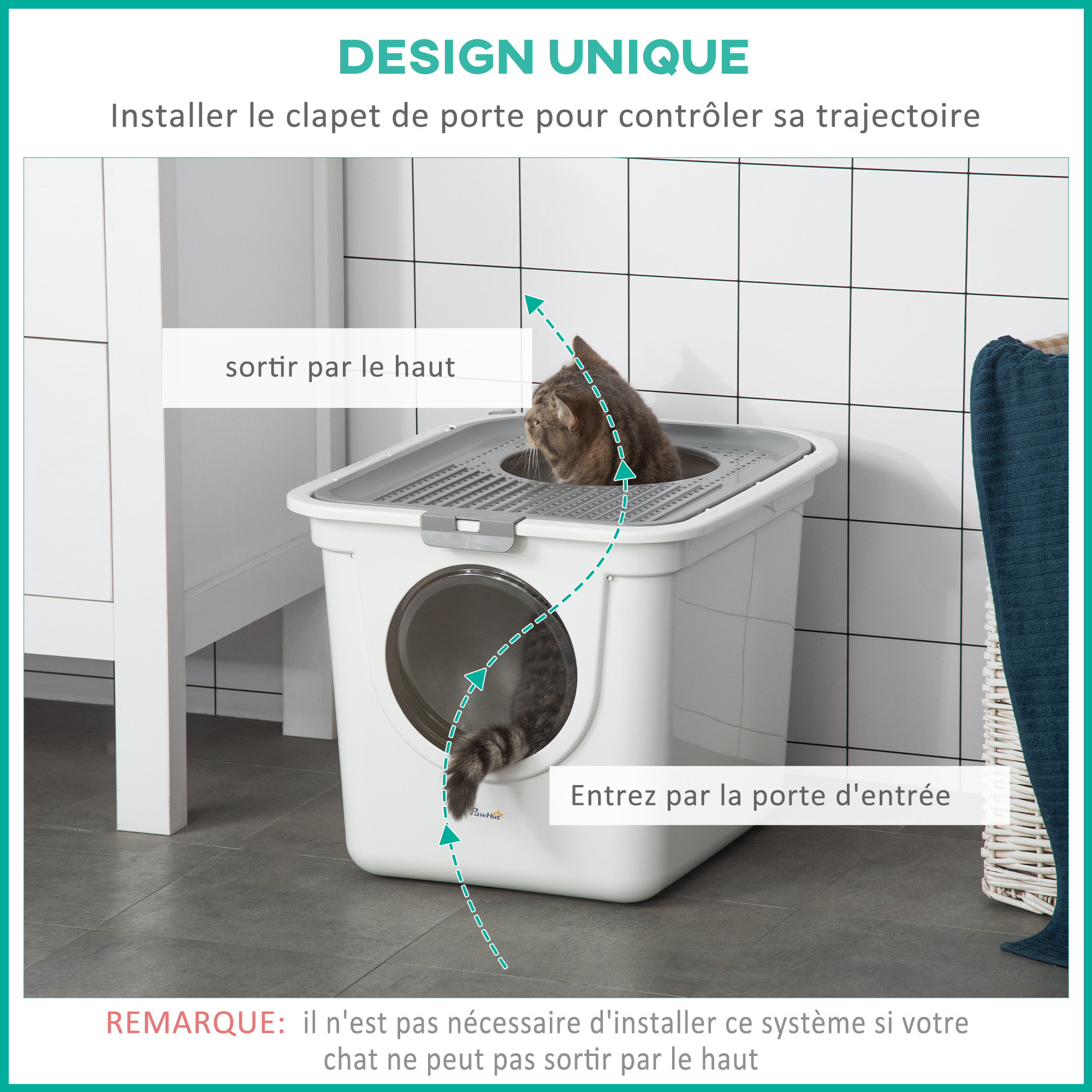 Design fermé pour l'intimité et le contrôle des odeurs