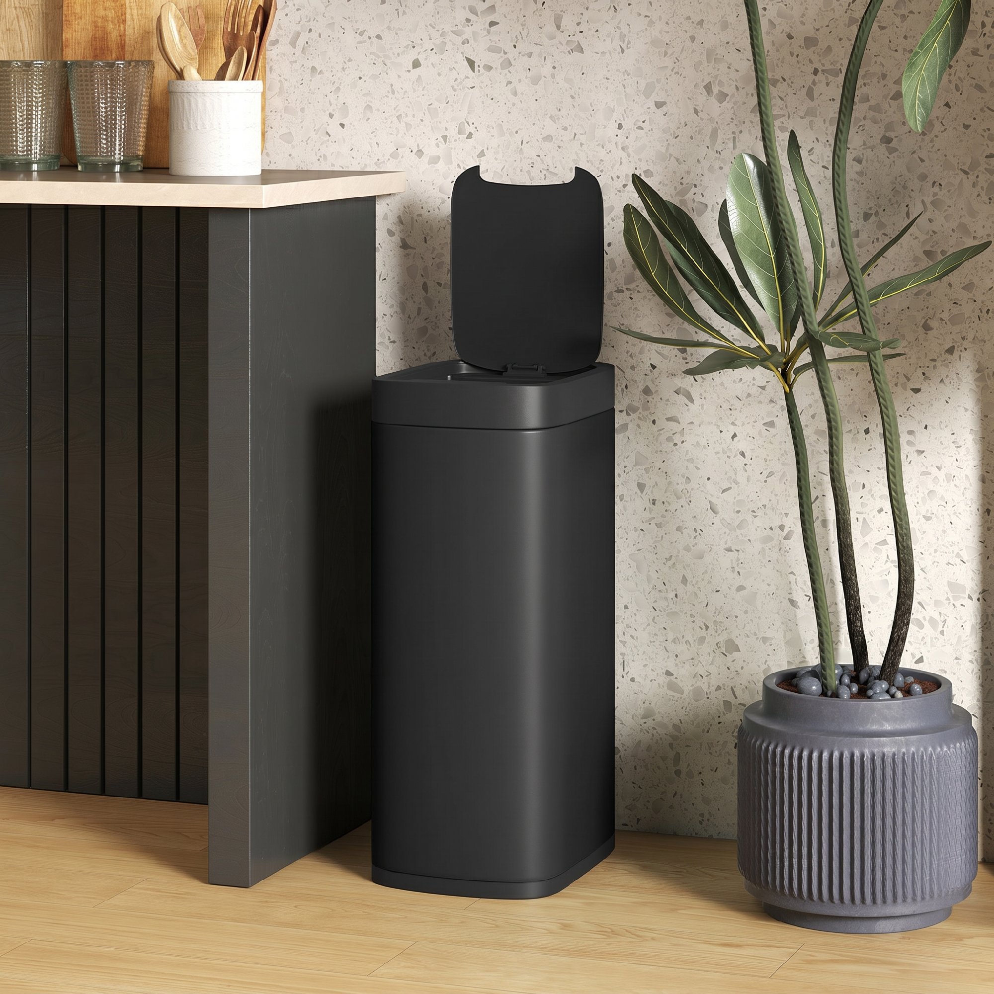 Finition acier inox noir anti‑traces empreintes digitales
