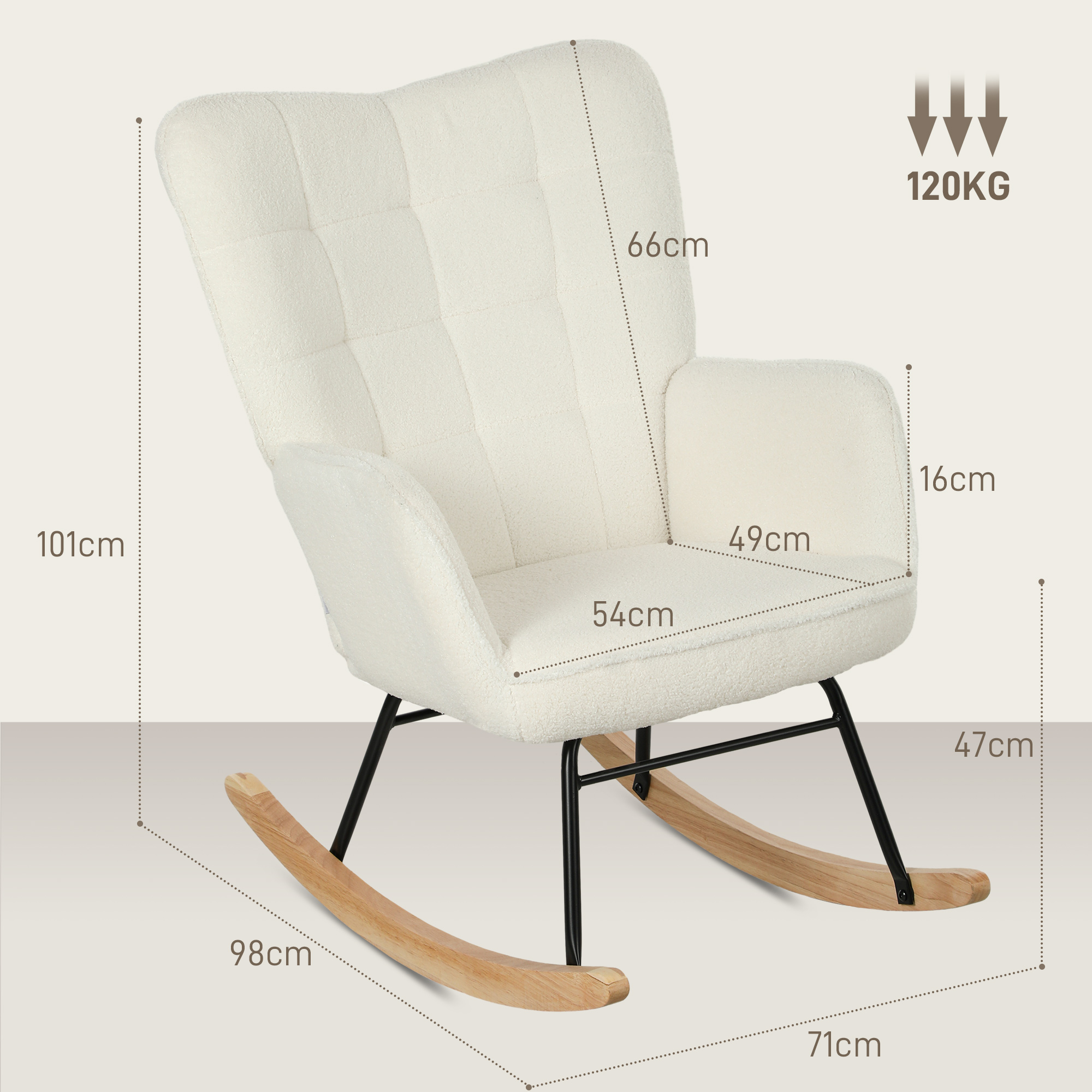 Fauteuil bascule confortable
