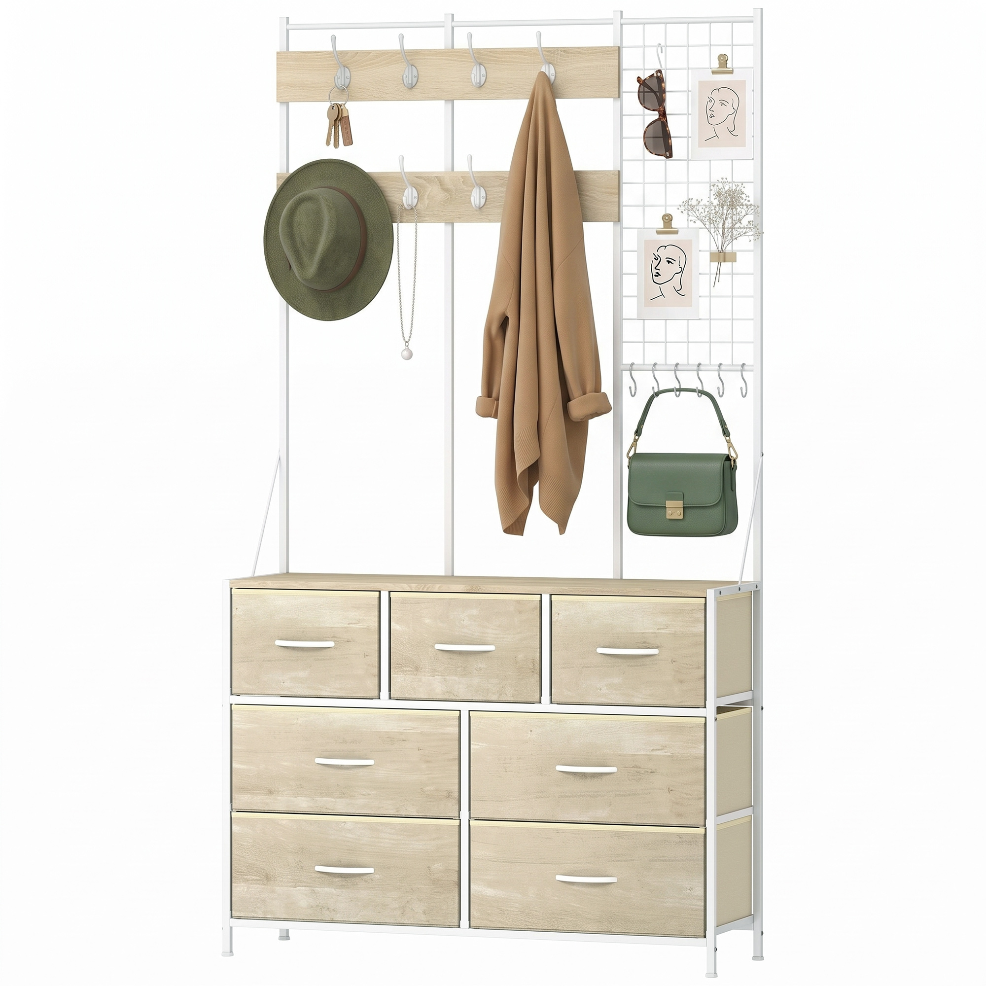 Porte-manteau en usage