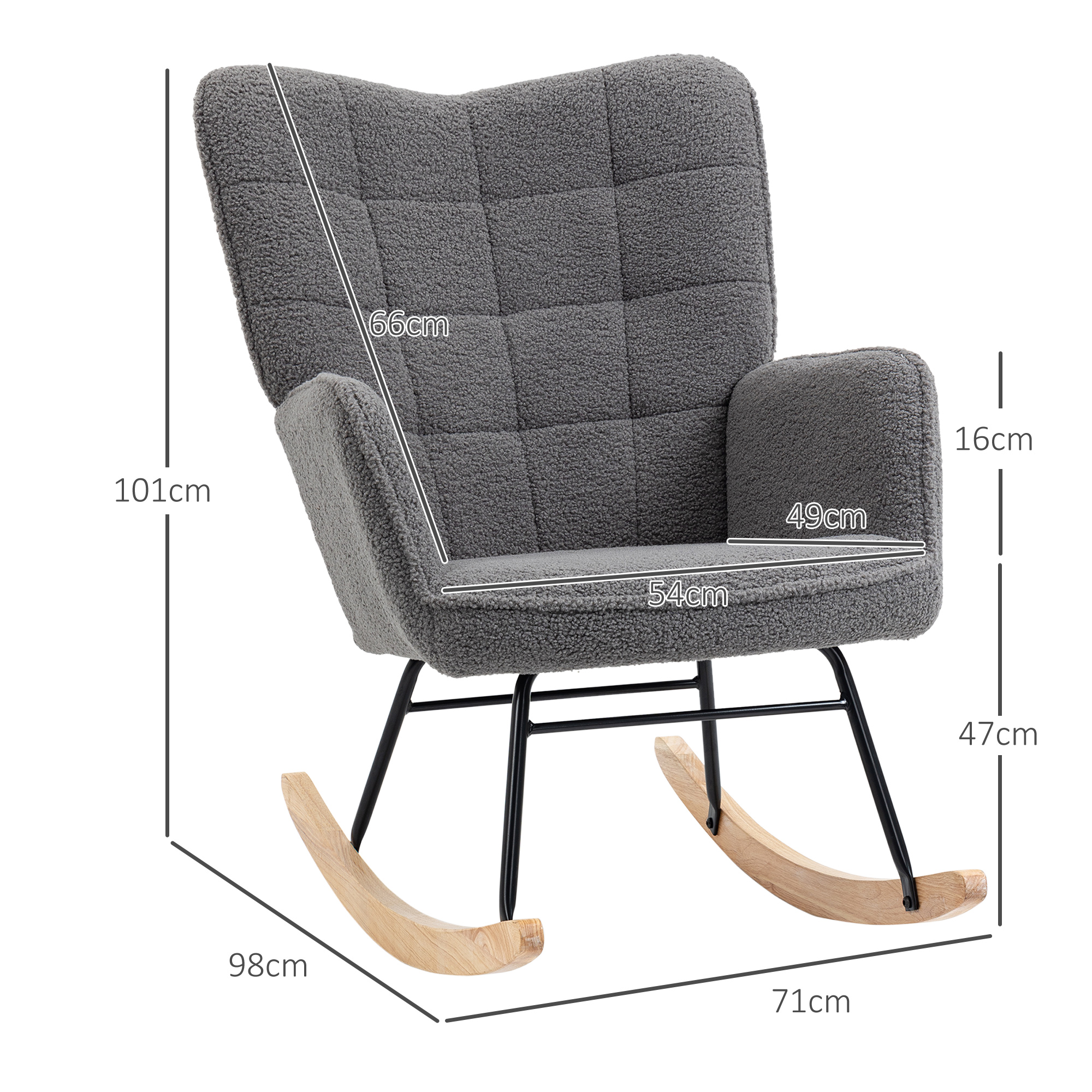Fauteuil bascule confortable