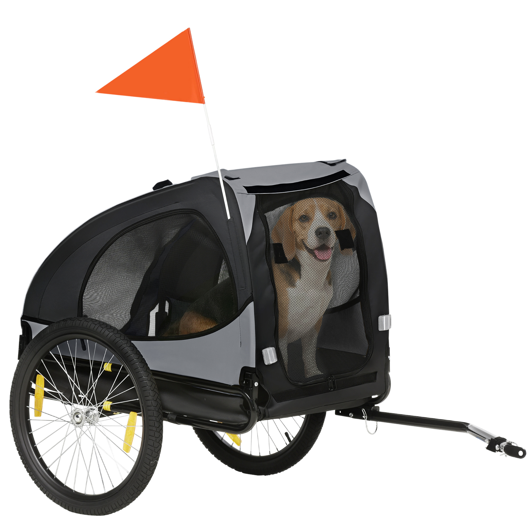 Remorque de vélo pour chien avec fenêtre