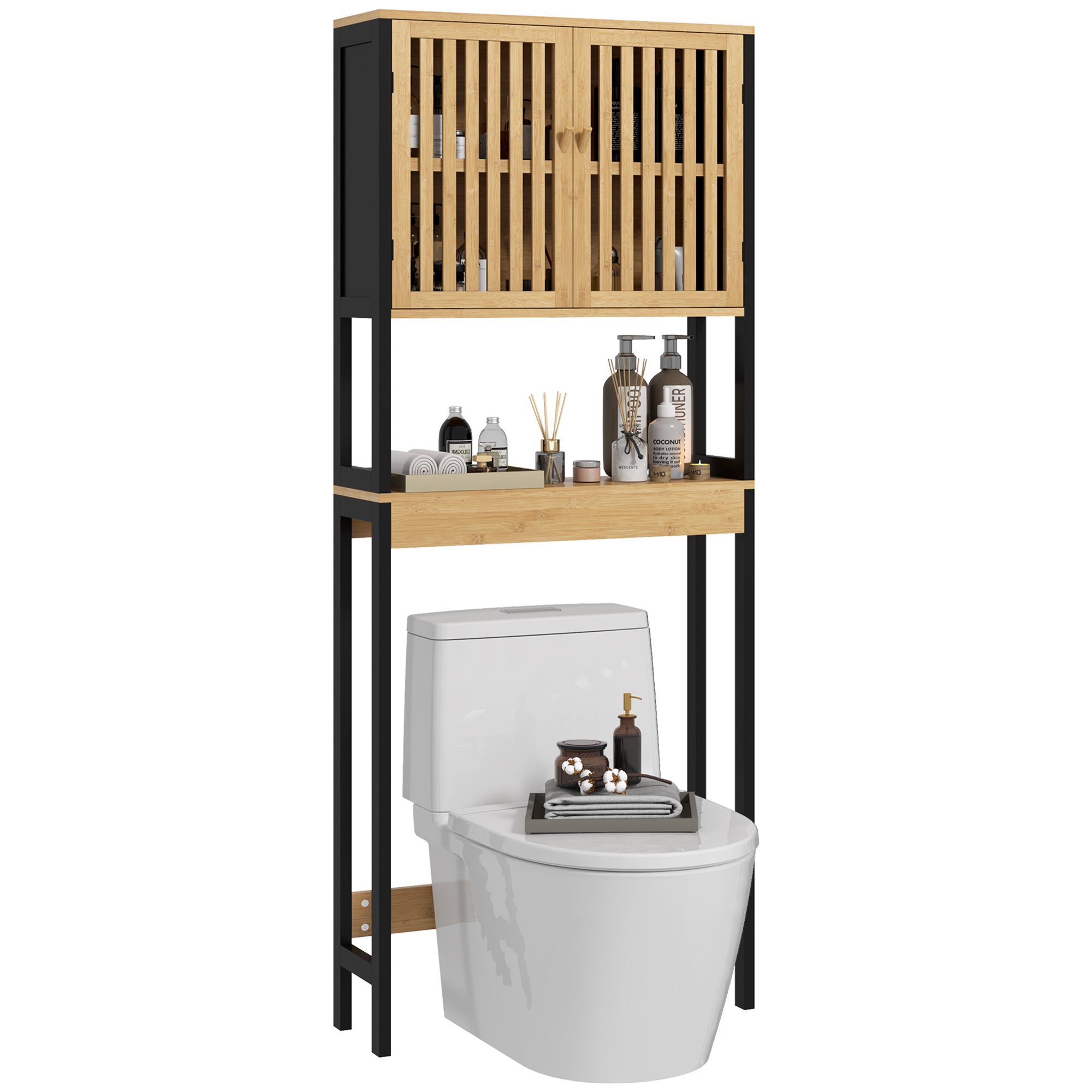 Étagère de toilettes meuble de salle de 
