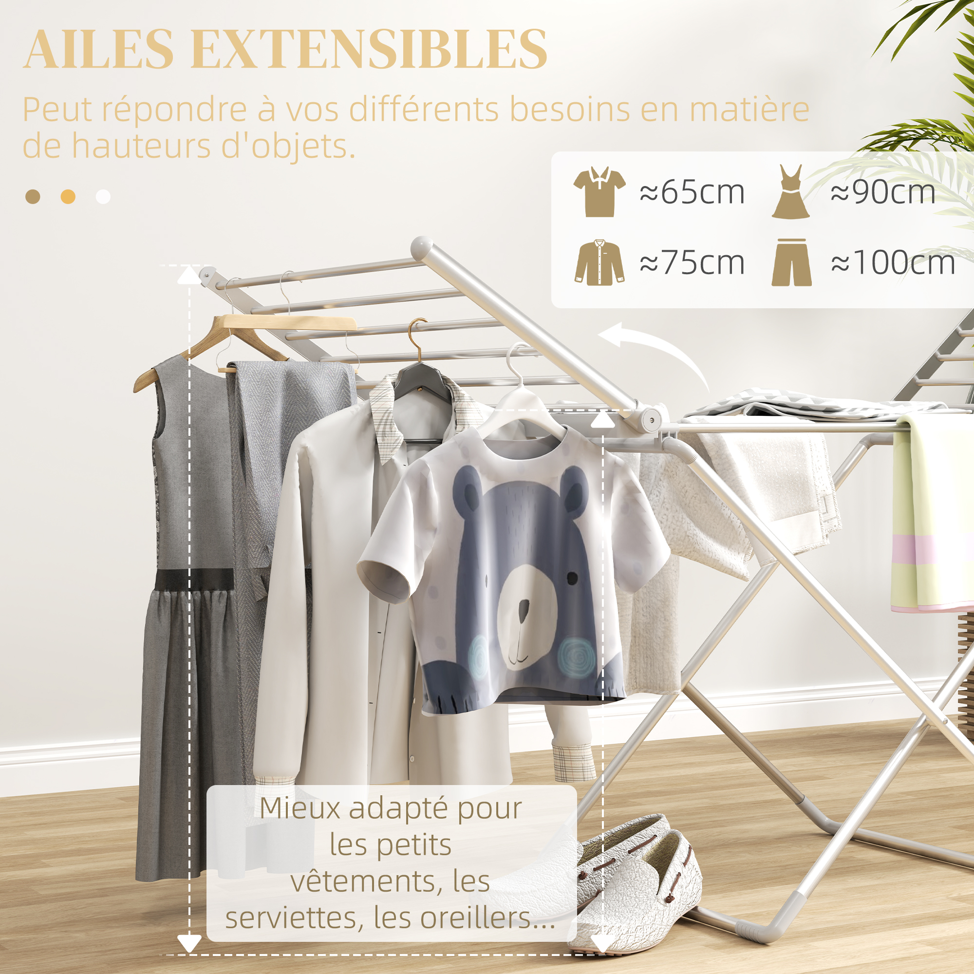 Pliable pour rangement sous‑lit ou dans armoire