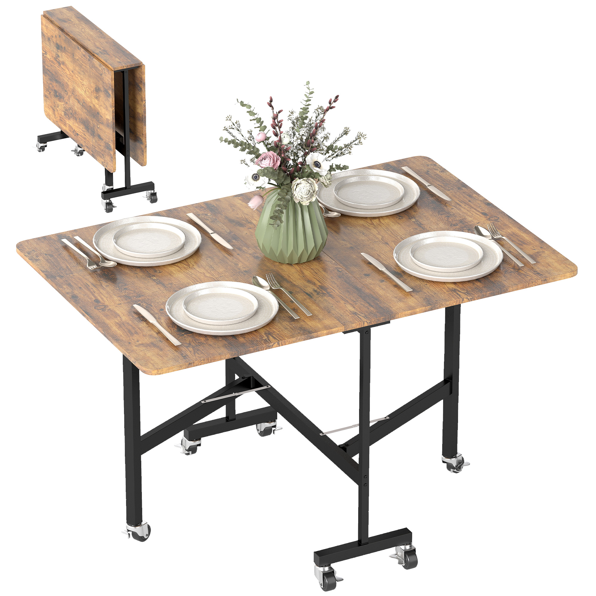 Table pliante cuisine table à manger pli