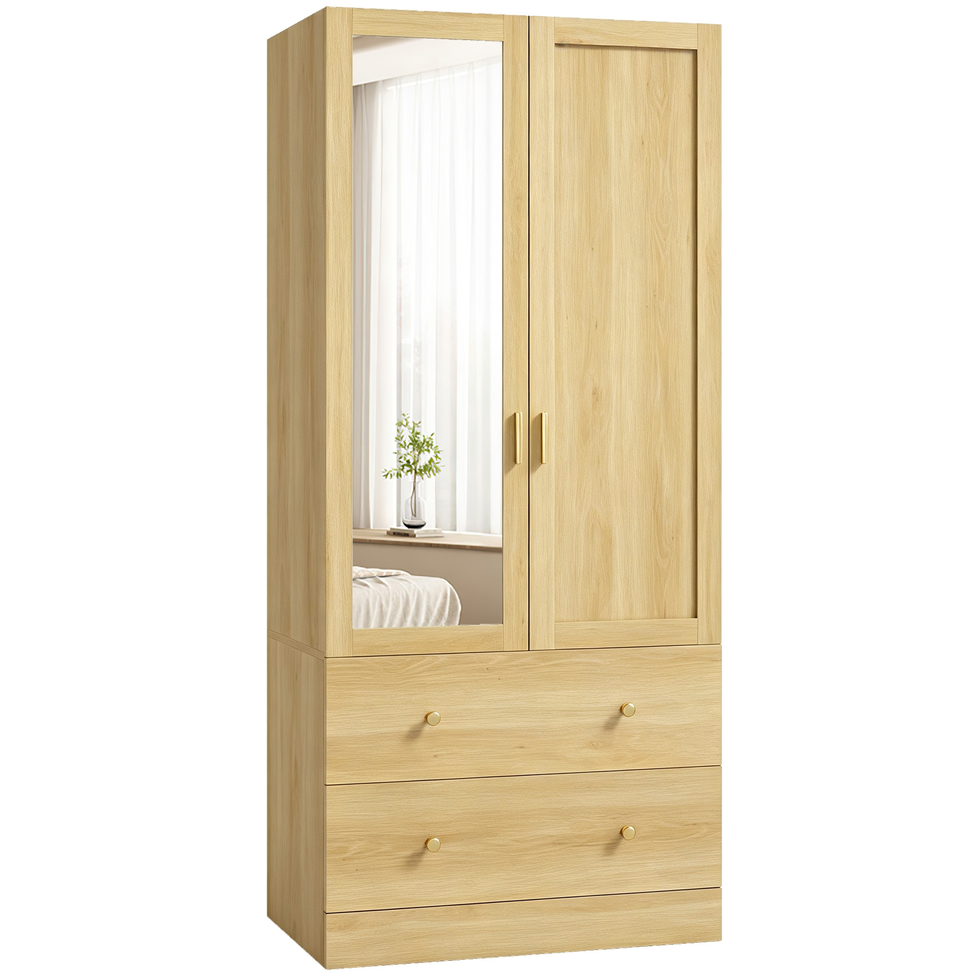 Armoire chambre penderie avec miroir. 2 