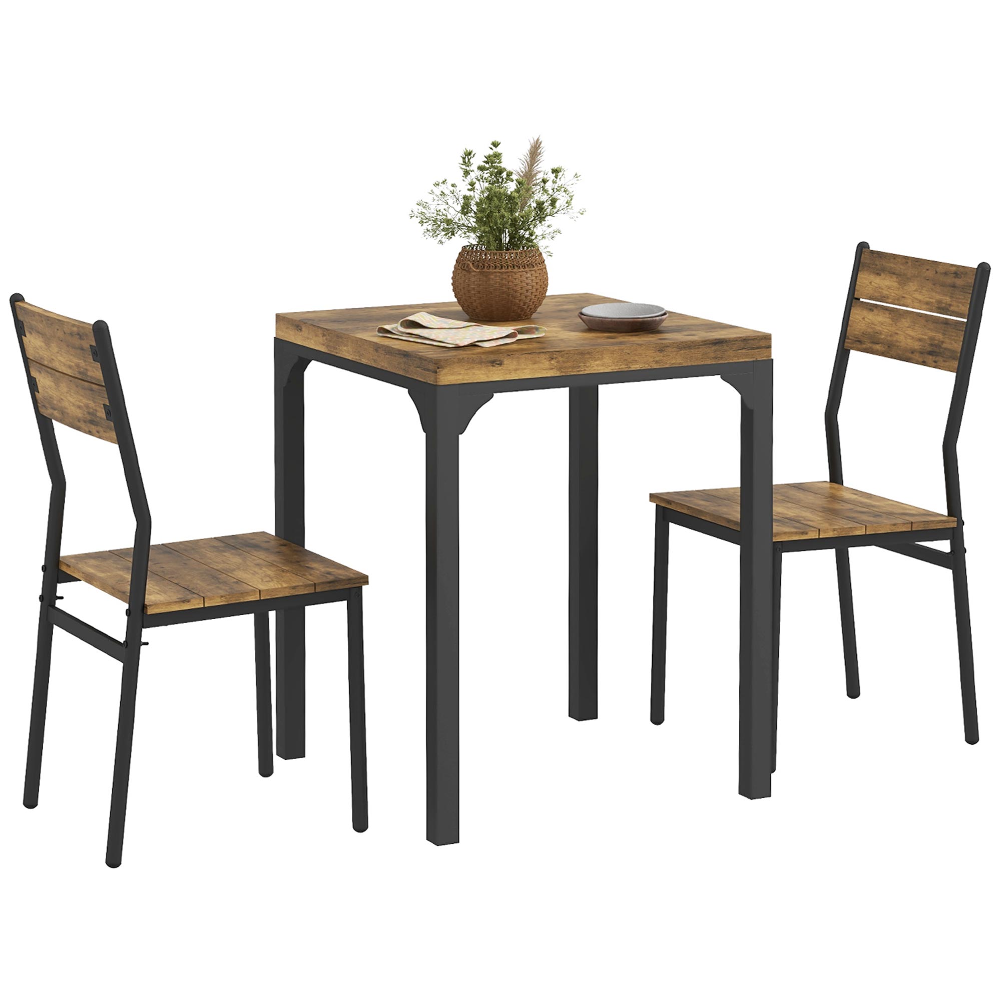 Ensemble table à manger avec 2 chaises e