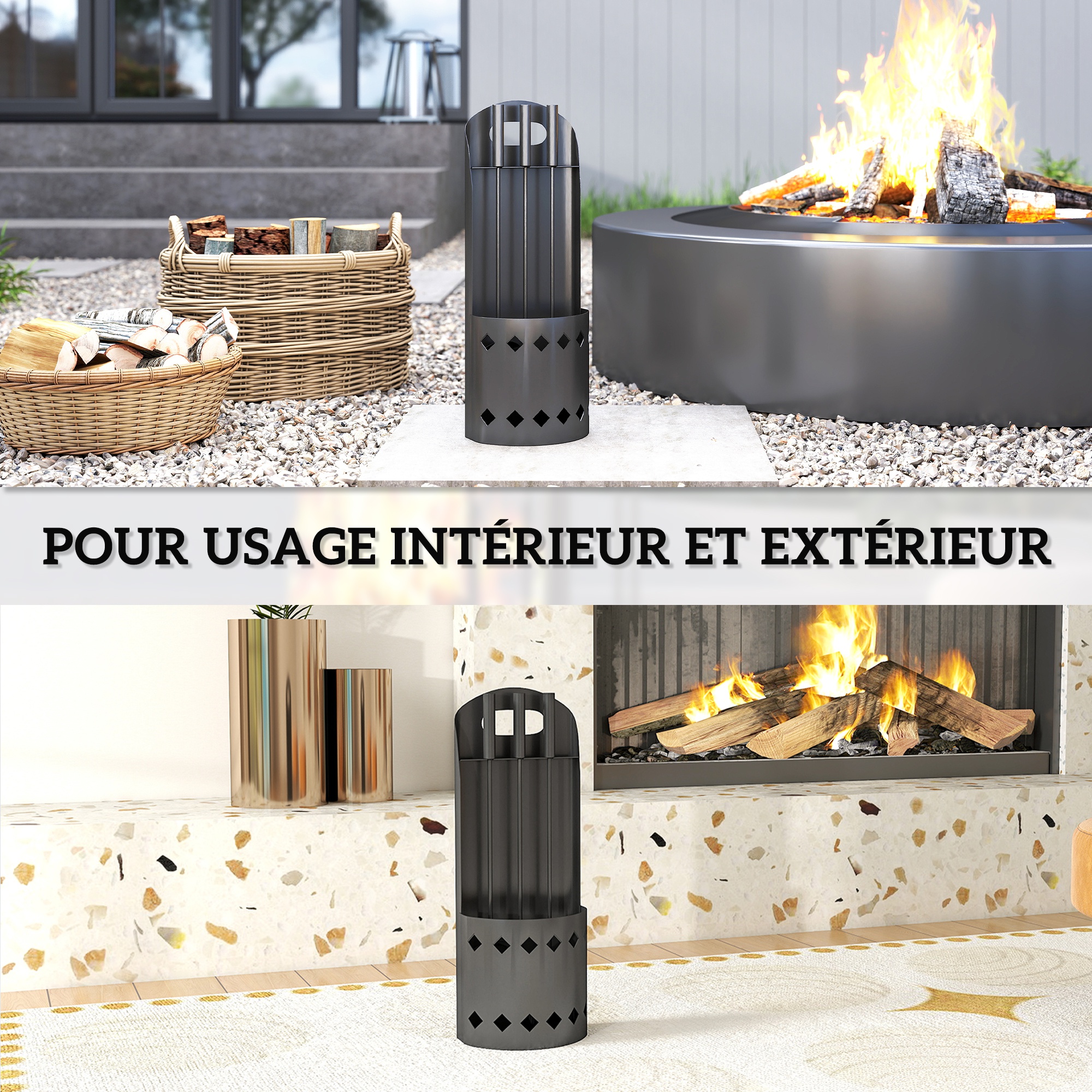 Ensemble noir au coin du feu