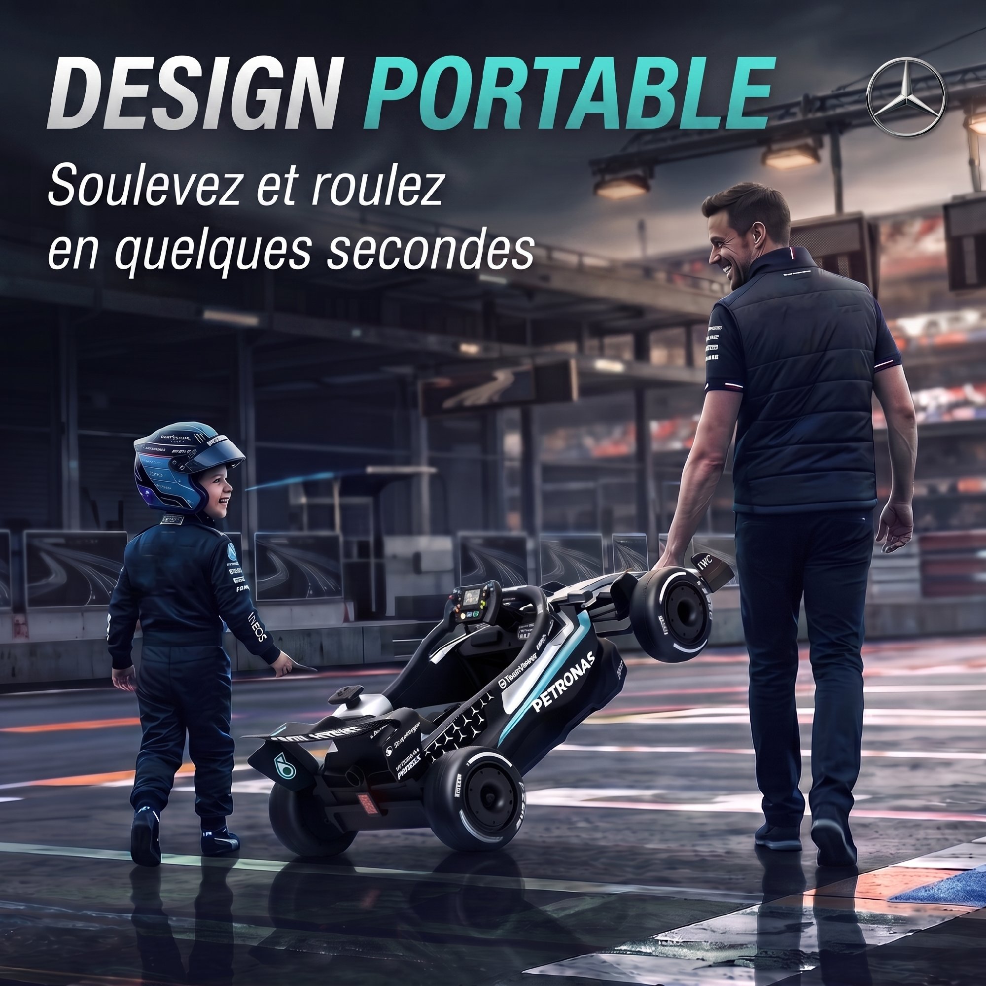 Volant détaillé avec boutons de simulation course