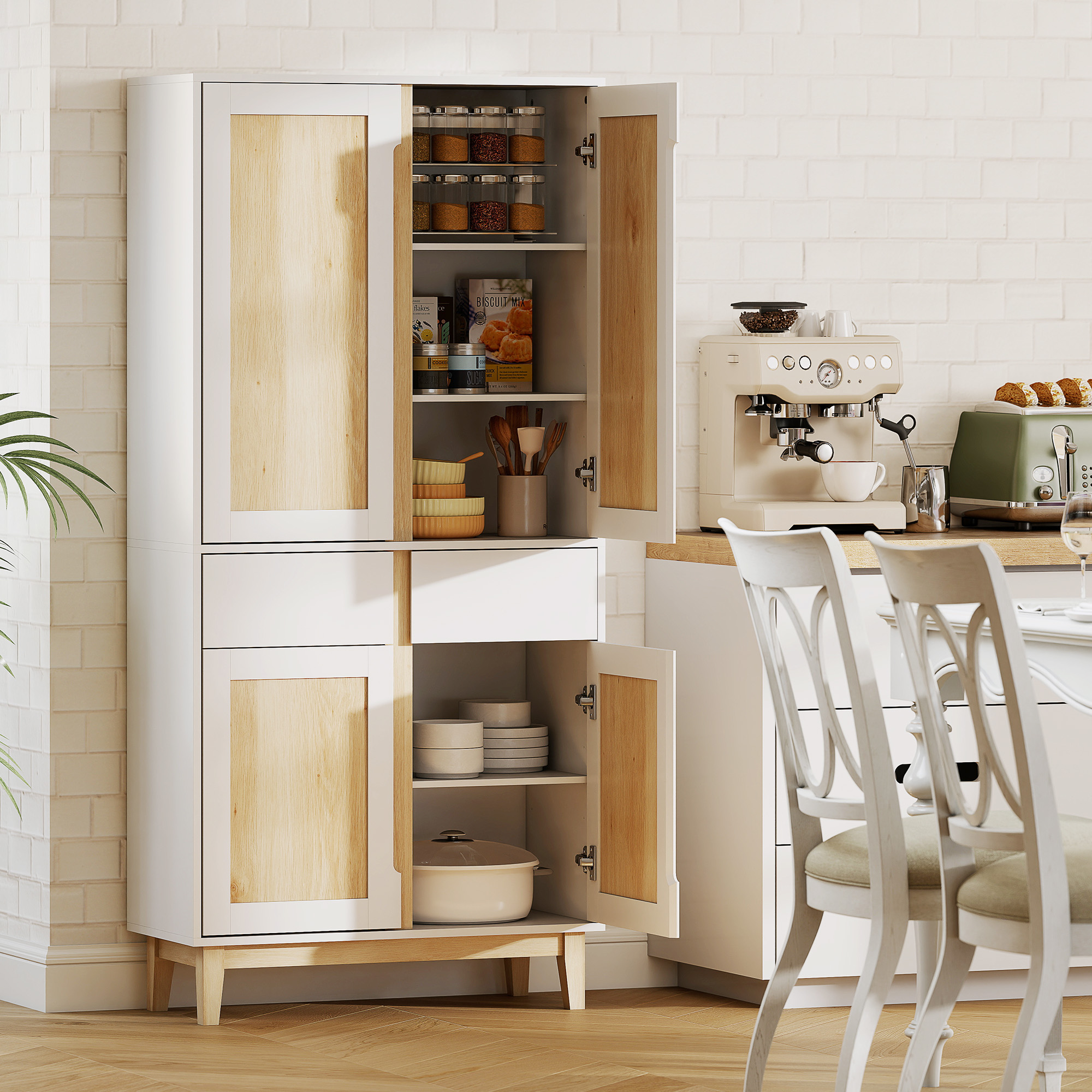 Buffet blanc chêne